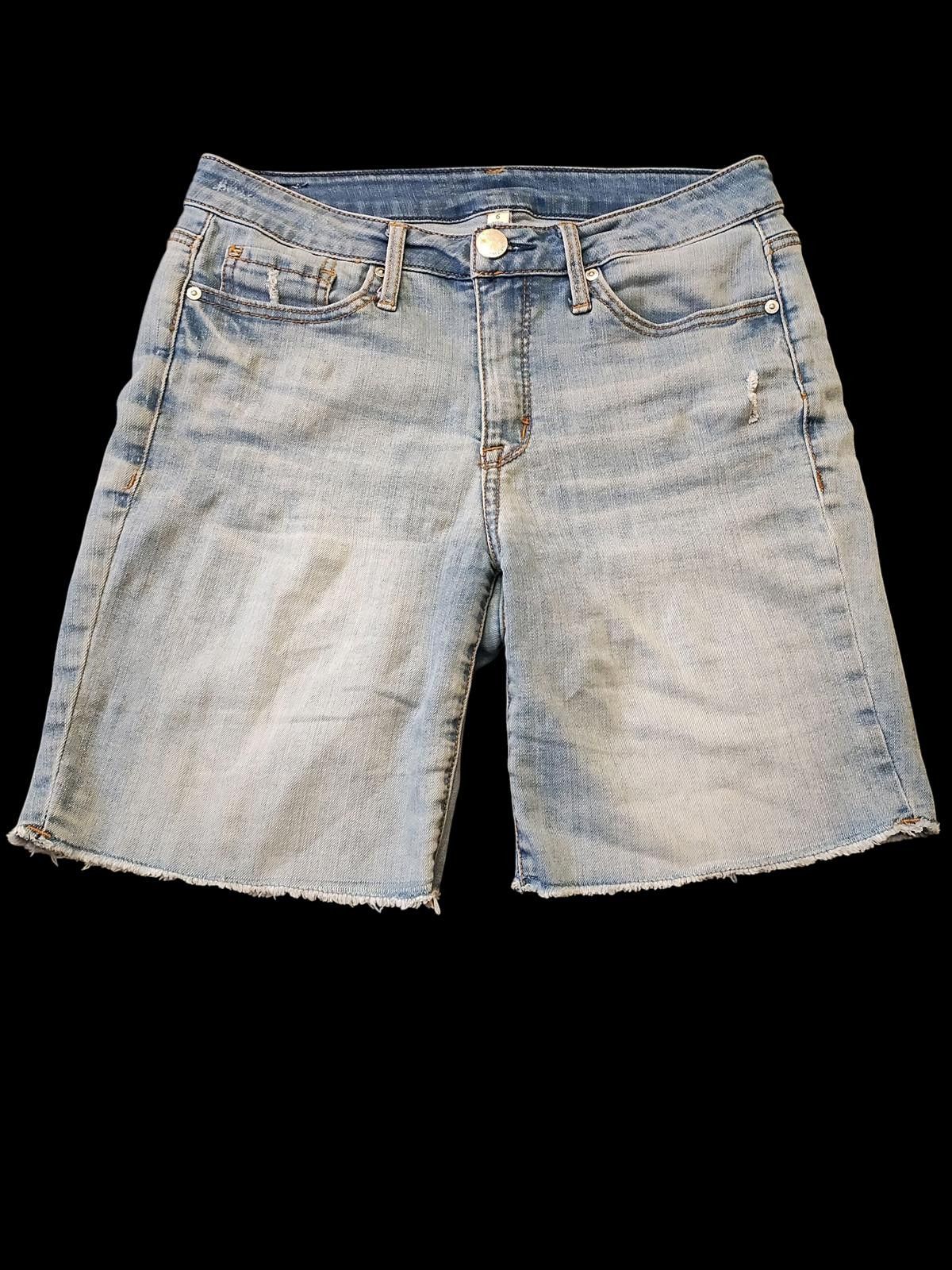 Seven 7 Seven7 Stylish Blue Denim Shorts - Size 6 Size 28" / US 6 / IT 42 - 2 Thumbnail