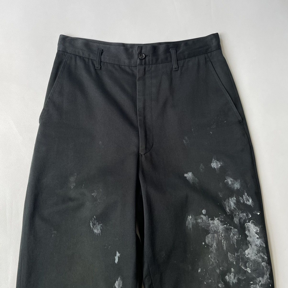 Comme des Garcons 1989 Black Cotton ‘Paint Splat’ Pants Size US 30 / EU 46 - 3 Thumbnail