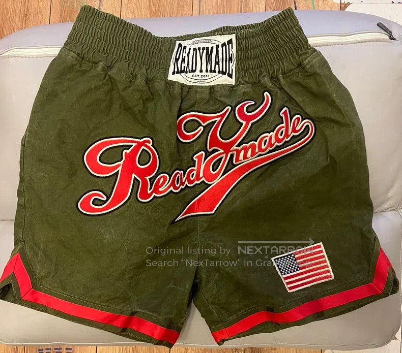 READYMADE Ready Made size 1 military canvas boxing shorts Size US 36 / EU 52 - 1 Thumbnail