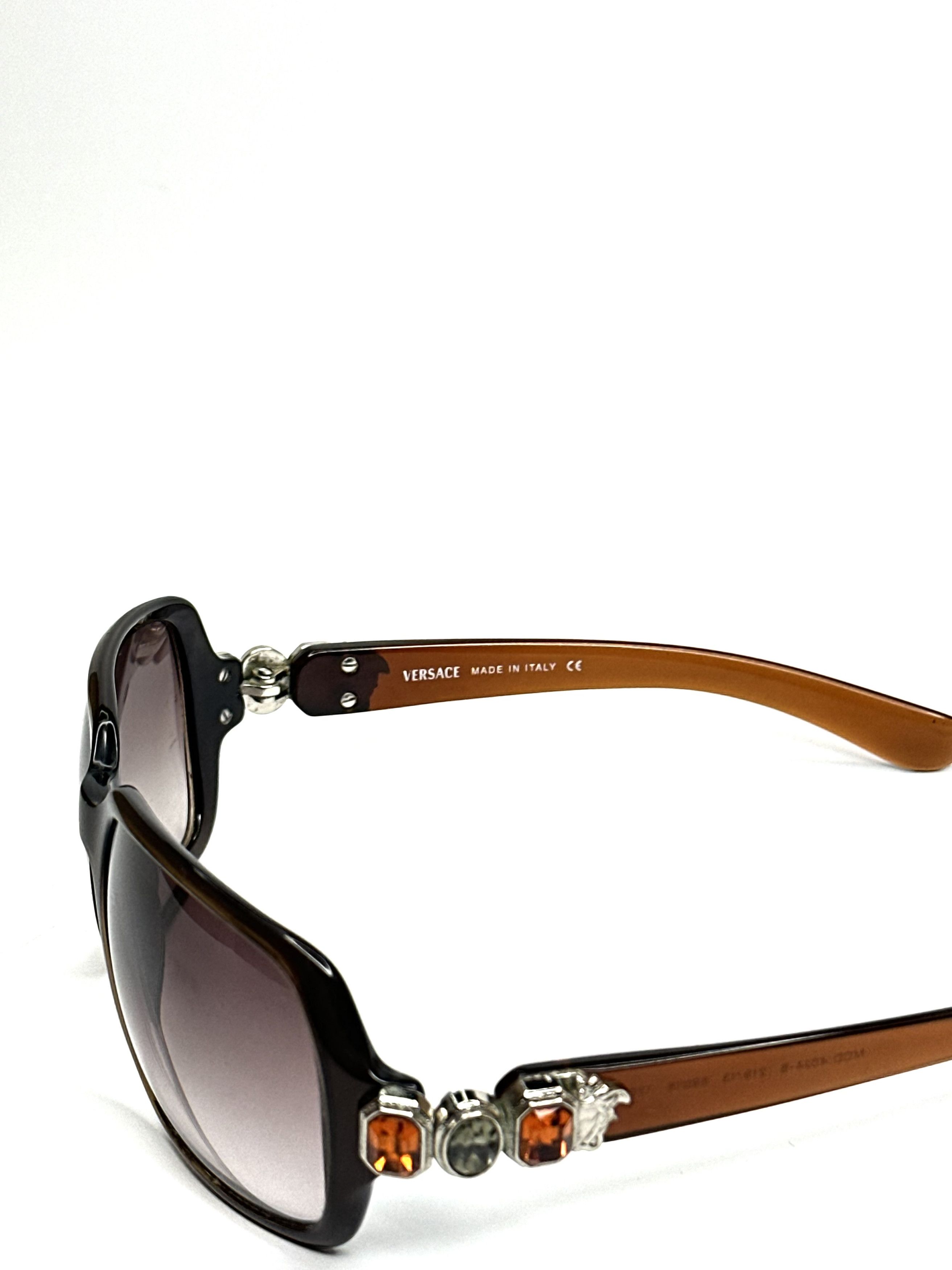 Versace Versace Big Stones Swarovski Square Rare Vintage Sunglasses Size ONE SIZE - 8 Thumbnail