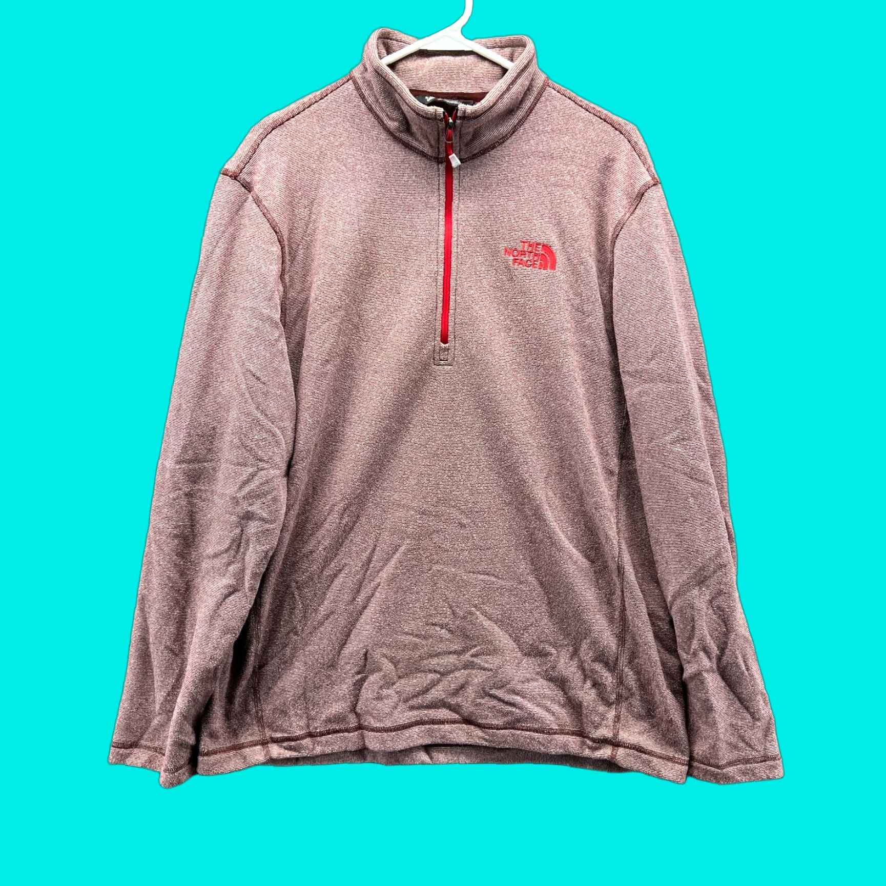 The North Face VINTAGE The North Face Sweater Mens Large Red Quarter Zip Fleece Pullover Embroidery Size US L / EU 52-54 / 3 - 1 Thumbnail