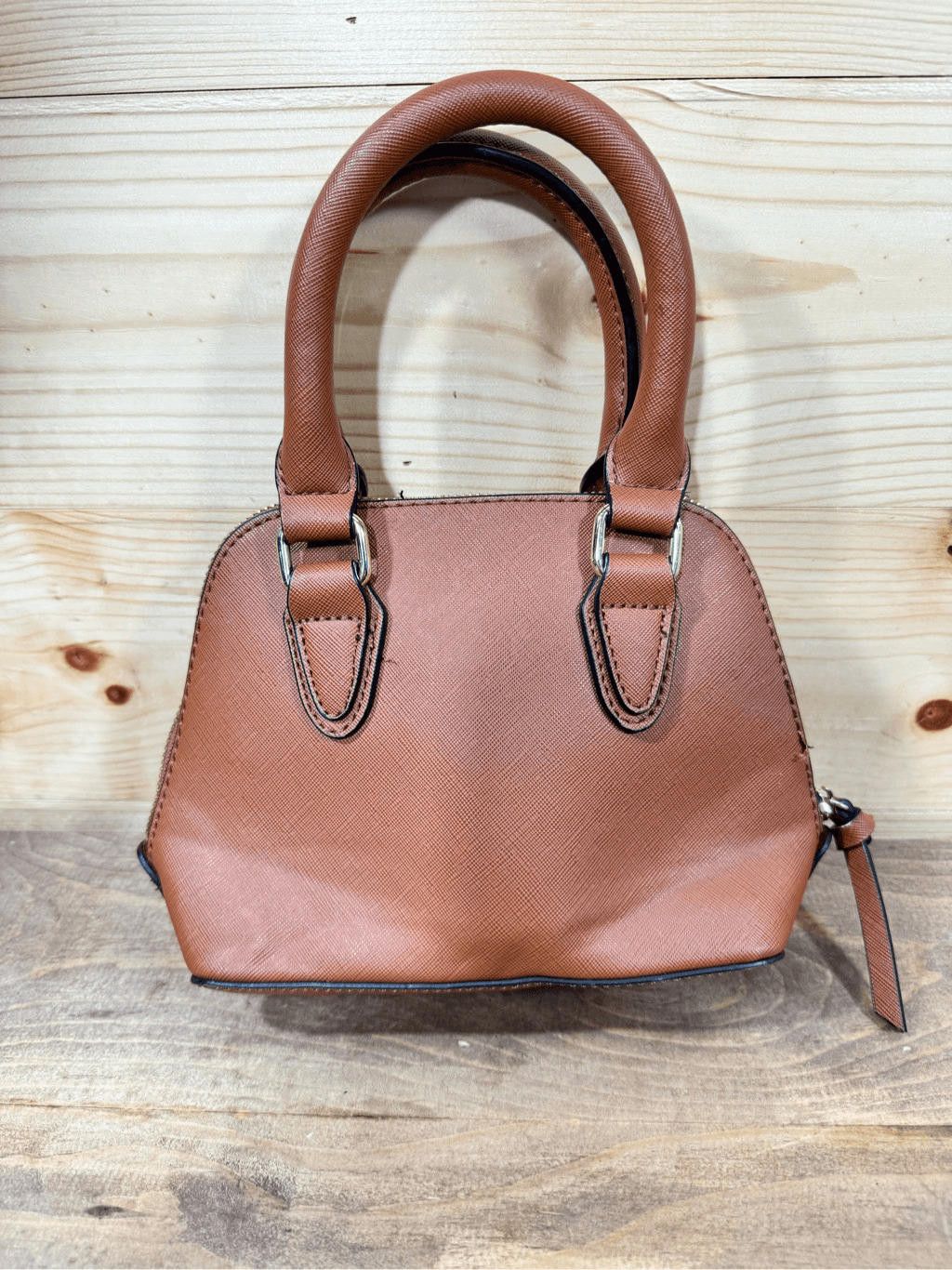 Steve Madden Steve Madden Cognac Faith Saffiano Small Satchel Brown Mini Size ONE SIZE - 5 Thumbnail