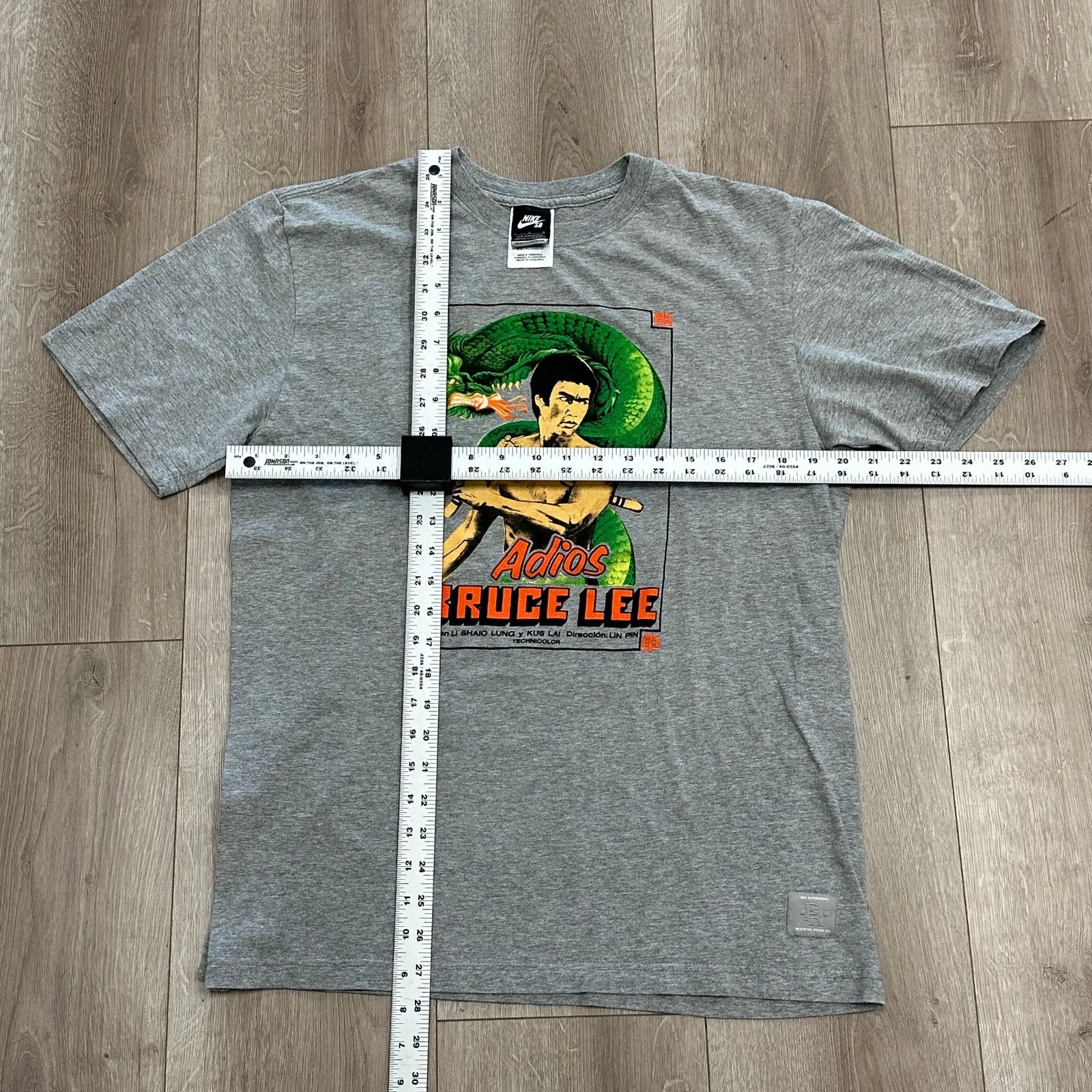 Nike × Vintage Nike SB USA Adios Bruce Lee Paul Rodriguez Gray Tee Large Size US L / EU 52-54 / 3 - 2 Thumbnail