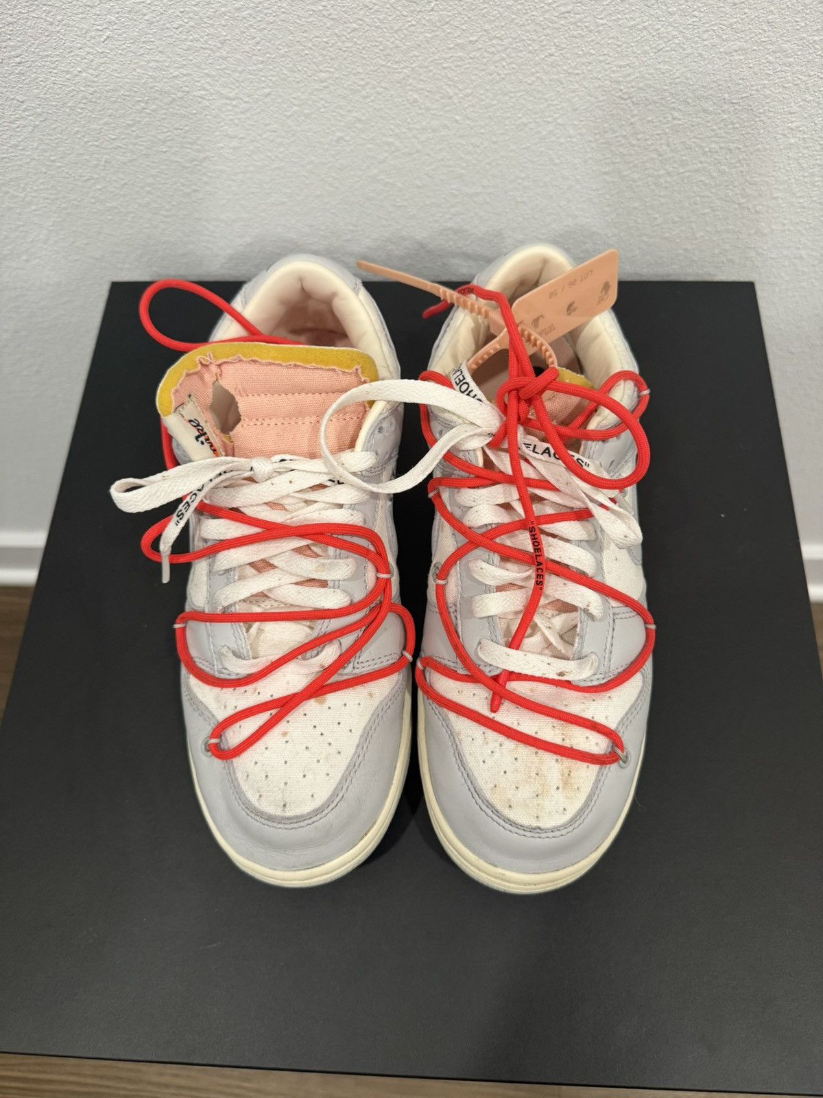 Nike × Off-White × Virgil Abloh Nike Dunk Low Sail/Neutral Grey Size US 9 / EU 42 - 3 Thumbnail