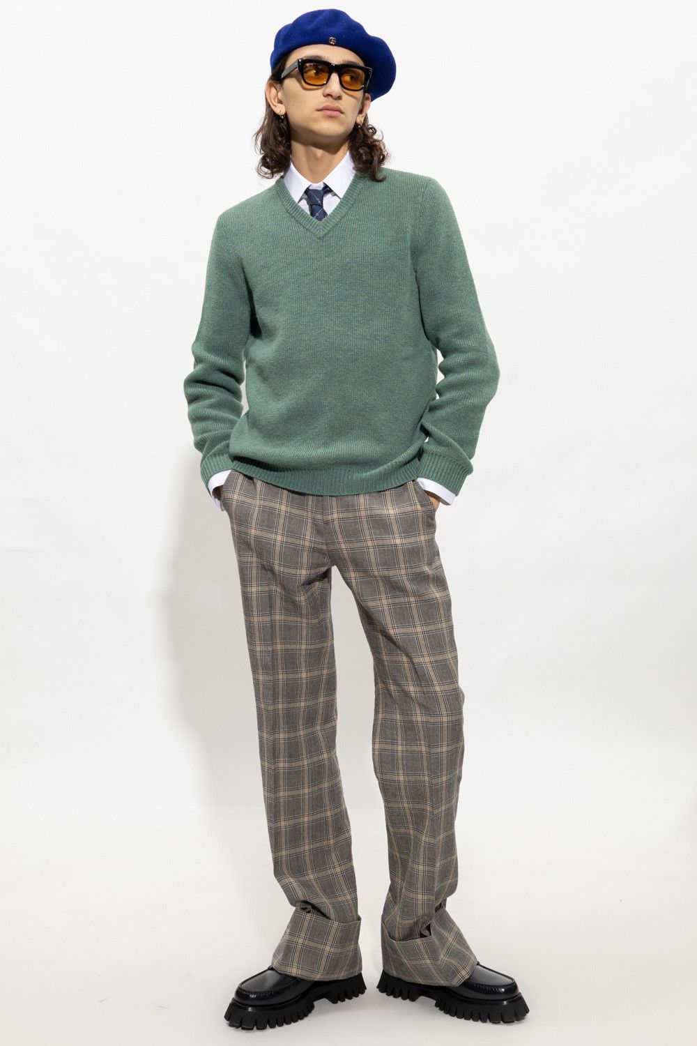 Gucci Gucci GG V-Neck Wool Sweater (Slim Fit) Size US L / EU 52-54 / 3 - 14 Thumbnail