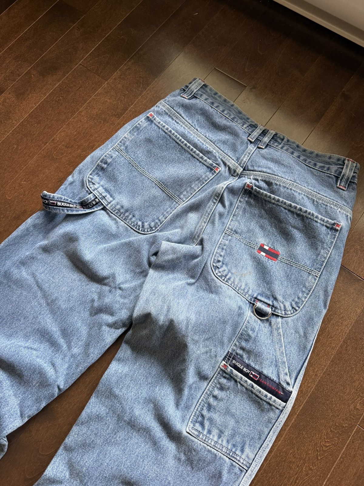Bugle Boy Vintage Bugle Boy Flag Baggy 90’s Carpenter Cargo Jeans Size US 31 - 4 Thumbnail