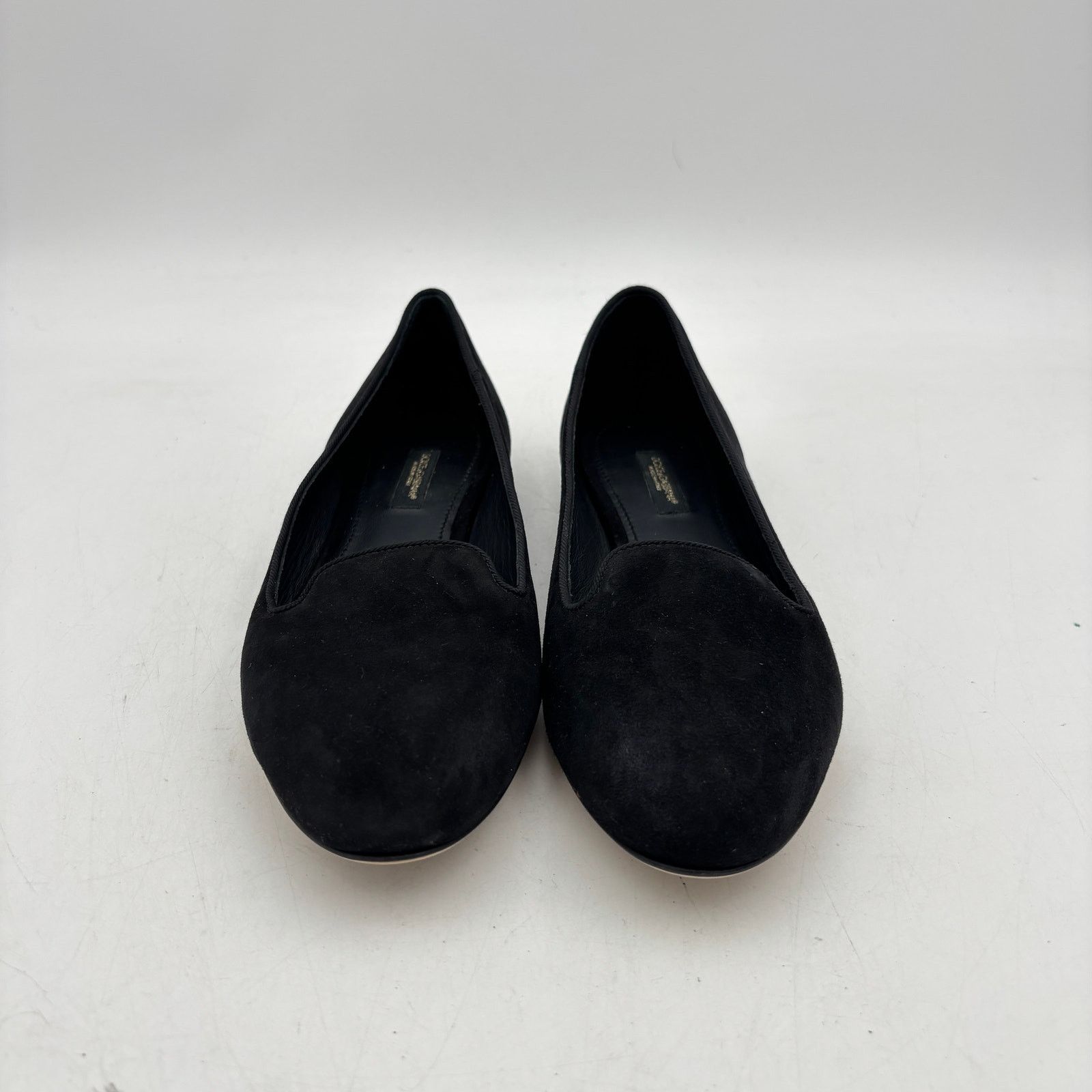 Dolce & Gabbana Dolce & Gabbana Black Suede Loafers Flats Women's 37 Size US 7 / IT 37 - 2 Thumbnail