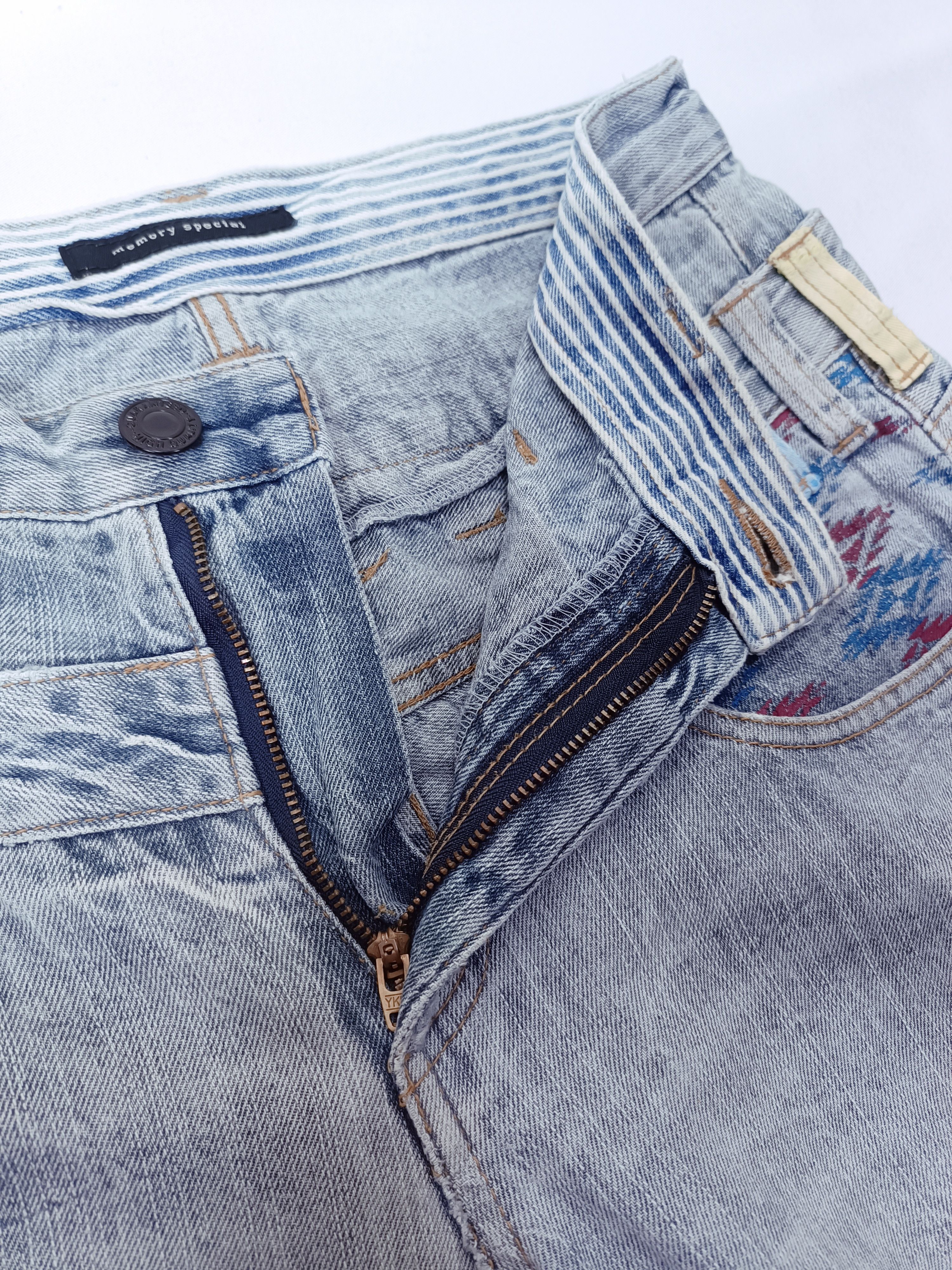 Japanese Brand Vintage Japanese Memory Special Double Waist Jeans Size US 30 / EU 46 - 11 Thumbnail