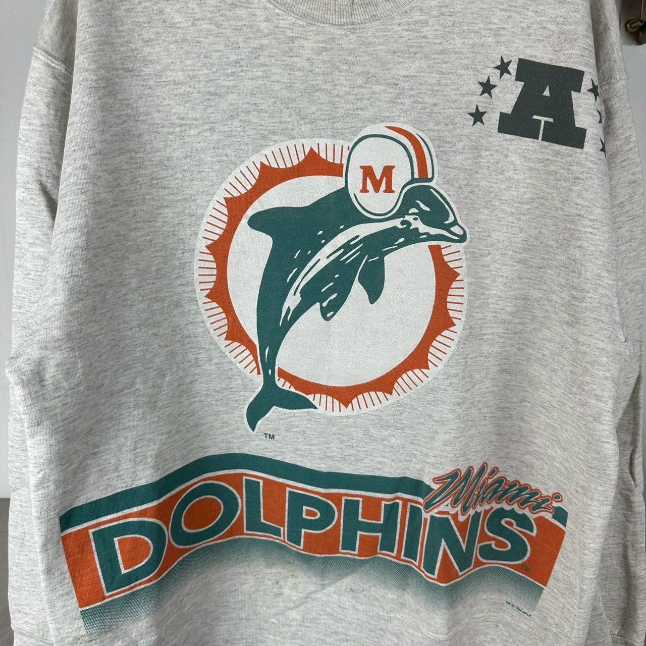 NFL × Salem Sportswear × Vintage Vintage 1994 Miami Dolphins All Over Print NFL XL Sweatshirt Size US XL / EU 56 / 4 - 2 Thumbnail