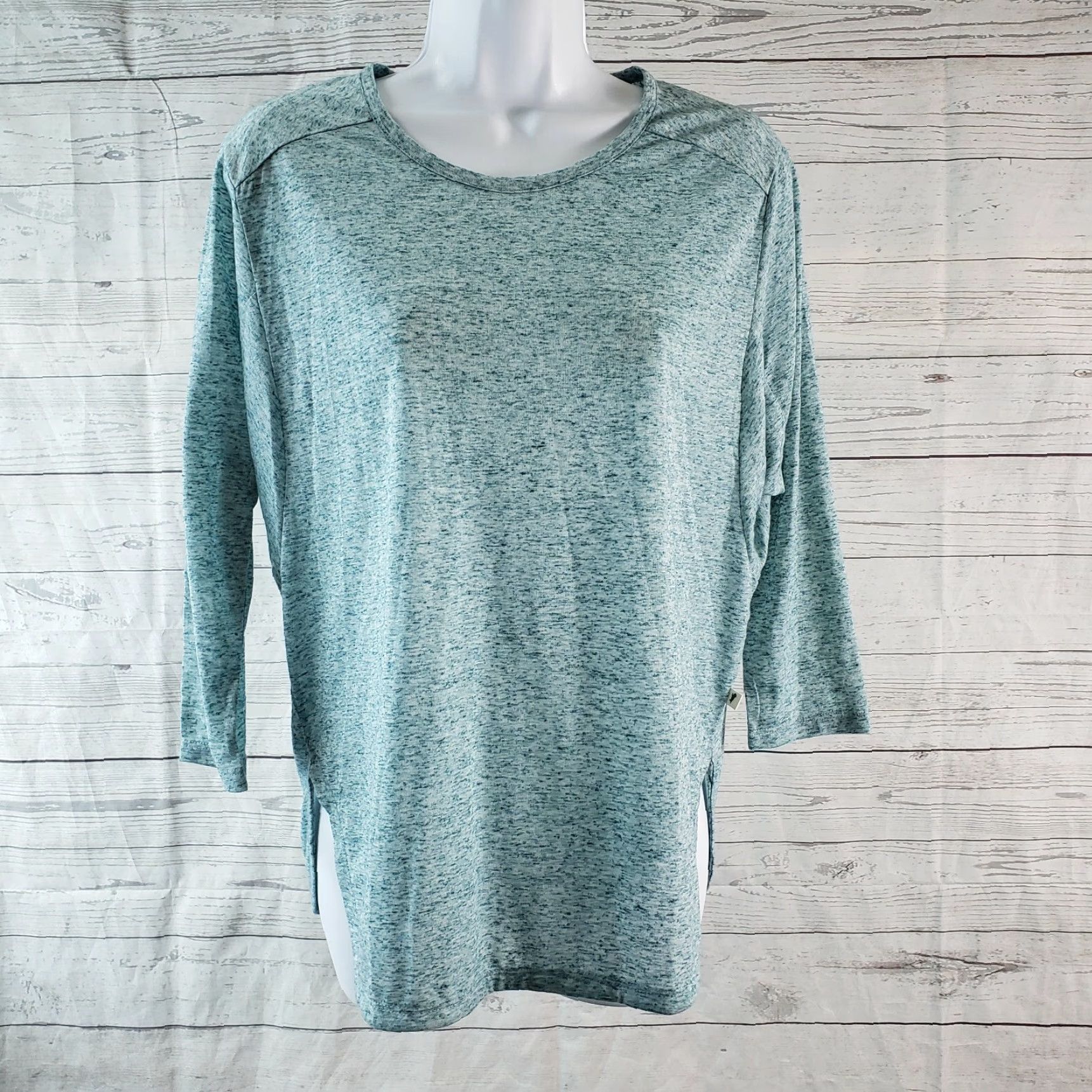 Toad&Co Toad&Co Womens Ember 3/4 Sleeve Tee XS Blue Heathered Tee Mens? Size XS / US 0-2 / IT 36-38 - 2 Thumbnail