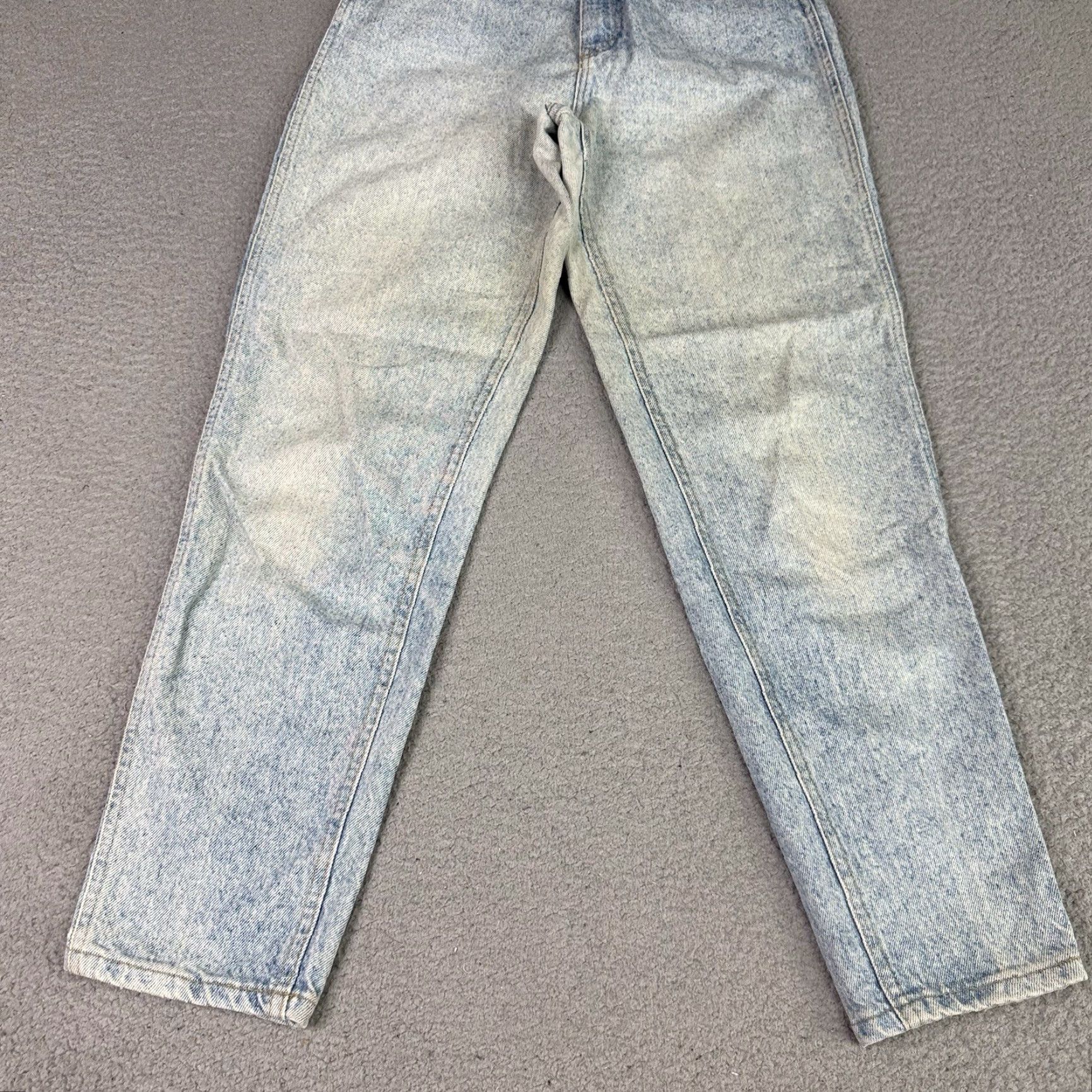 Lee VINTAGE Lee Jeans Womens 10M Blue Tapered High Waist 24x30 Distressed USA Jeans Womens Size 32" / US 10 / IT 46 - 4 Thumbnail
