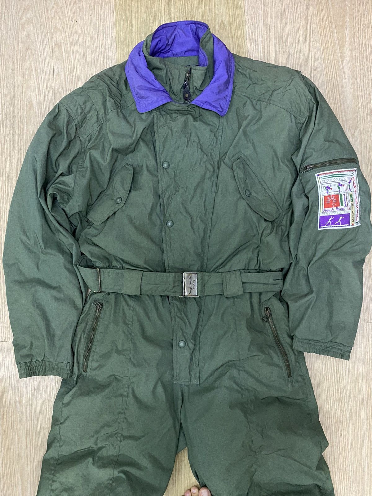 Sergio Tacchini Sergio tachini the finish ski filling down leather coveralls Size US 36 / EU 52 - 3 Thumbnail
