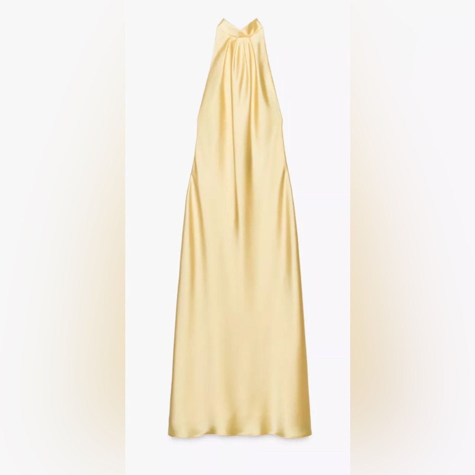 Zara Nwt- zara- satin halter midi dress- L Size L / US 10 / IT 46 - 3 Thumbnail