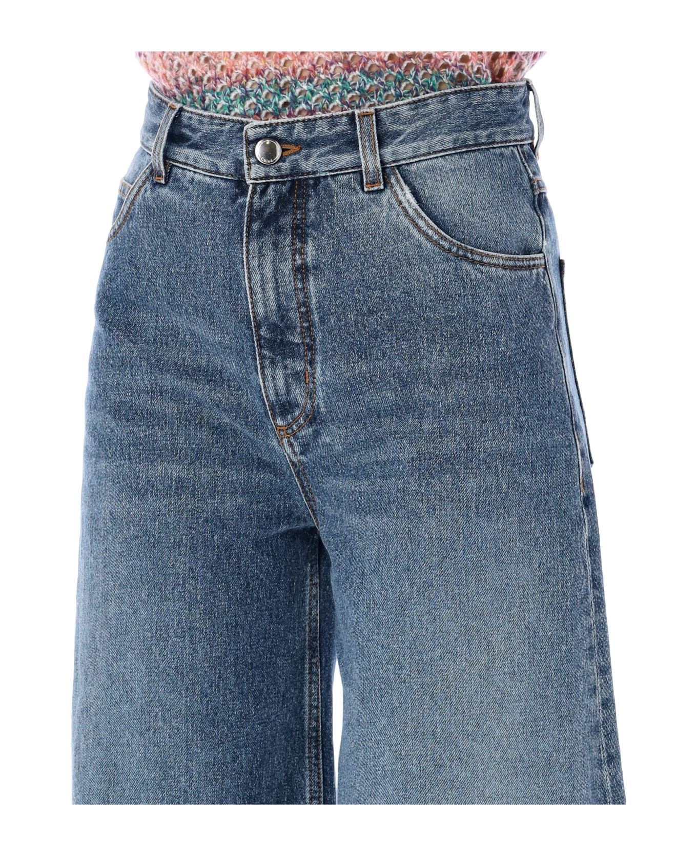 Chloe o1y0825 Denim Pant in Blue Size 27" / US 4 / IT 40 - 2 Thumbnail