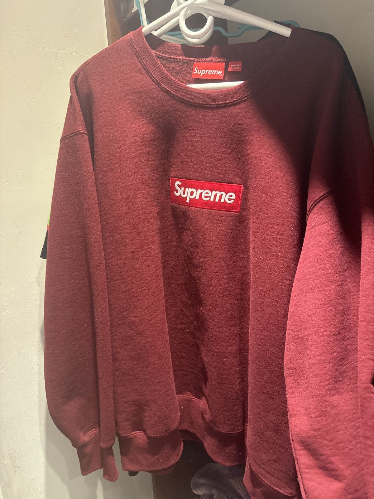 image of Supreme Box Logo Crewneck (Fw22) in Cardinal, Men's (Size XL)