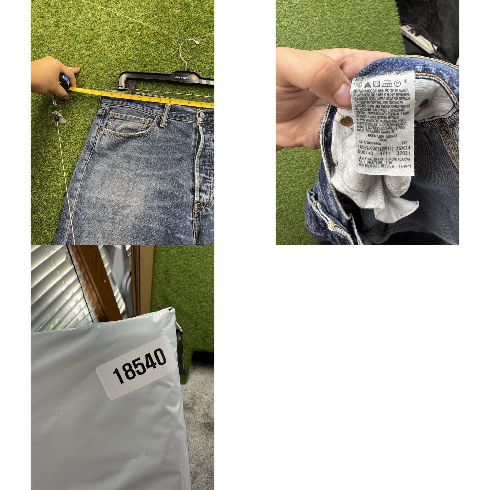 Levi's Levi's 562 Jeans Cargo 36x30 Blue Distressed Cowboy Loose Fit Comfort Men's Size US 36 / EU 52 - 8 Thumbnail