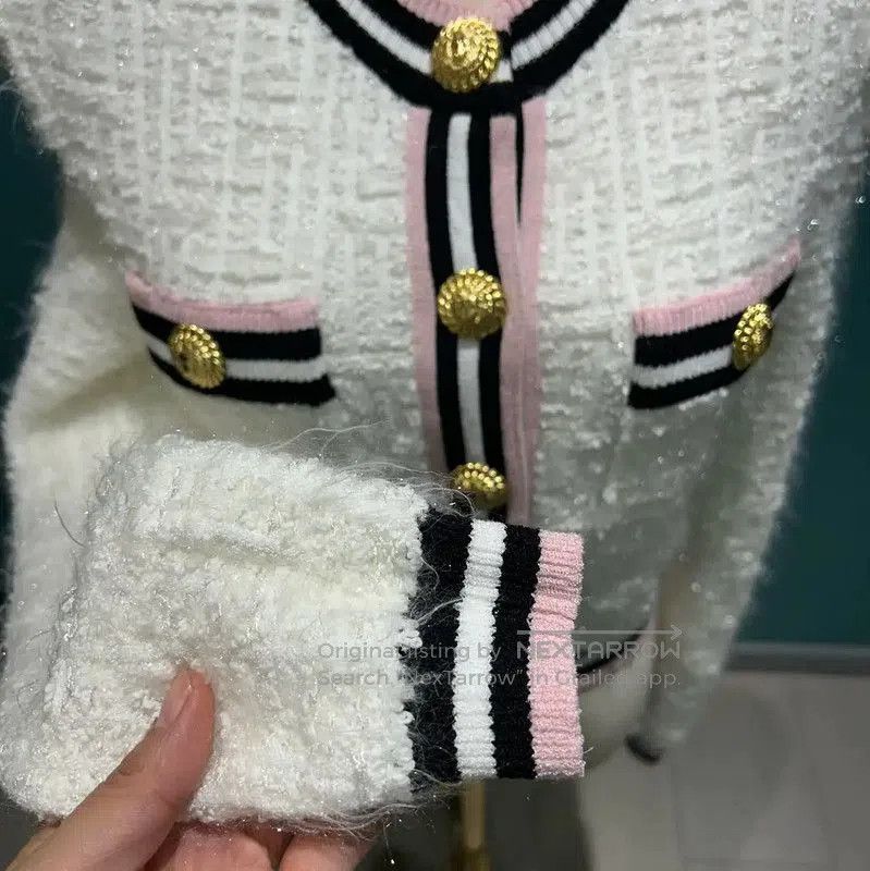 Balmain Balmain Women's White Long Sleeve Cardigan . Size M / US 6-8 / IT 42-44 - 4 Thumbnail