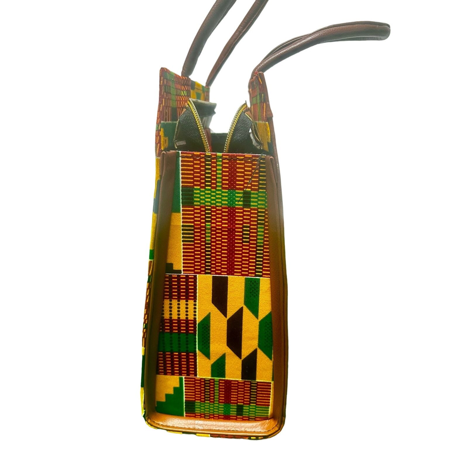 Other Woven straw Kente cloth handbag with woman silhouette Size ONE SIZE - 2 Thumbnail