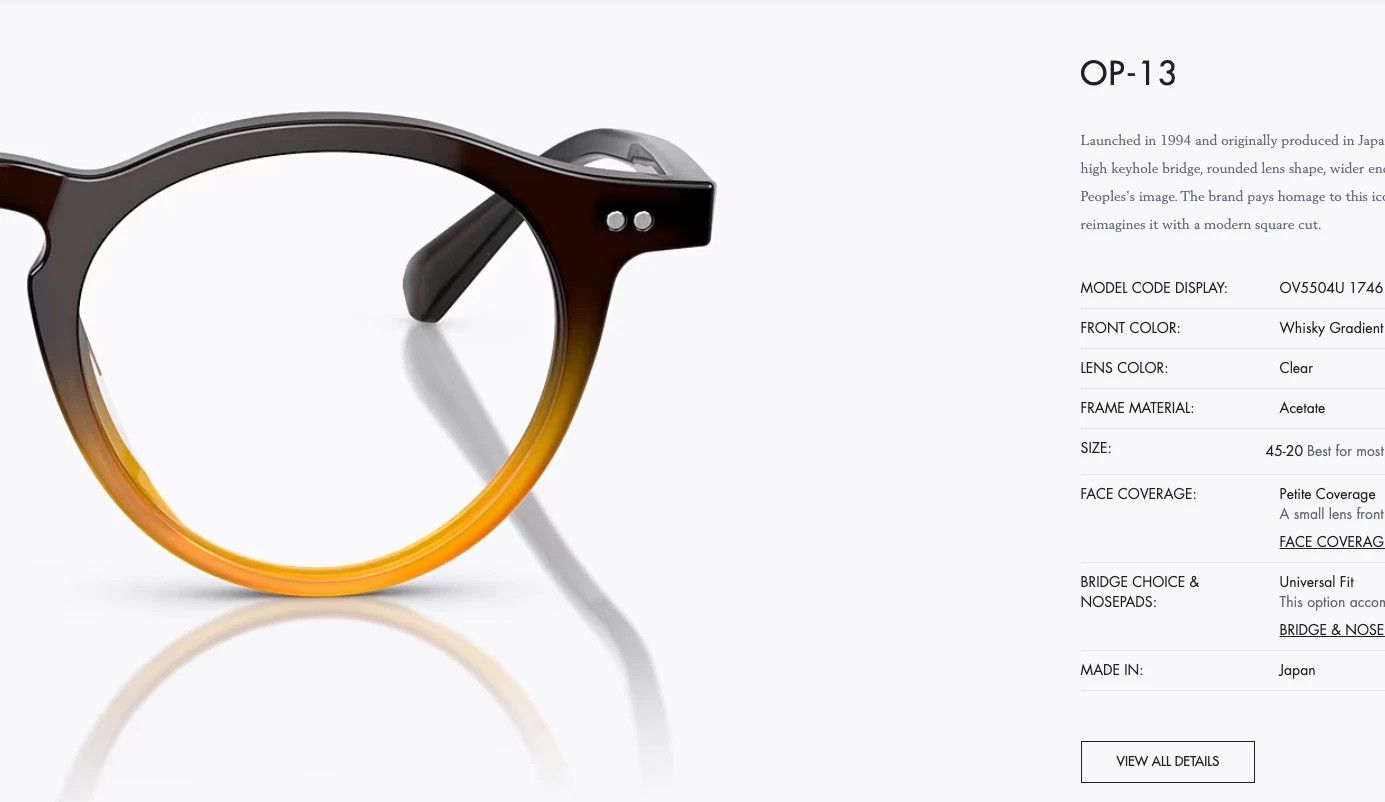 Oliver Peoples OLIVER PEOPLES OP-13 Optical 49mm Size ONE SIZE - 9 Thumbnail