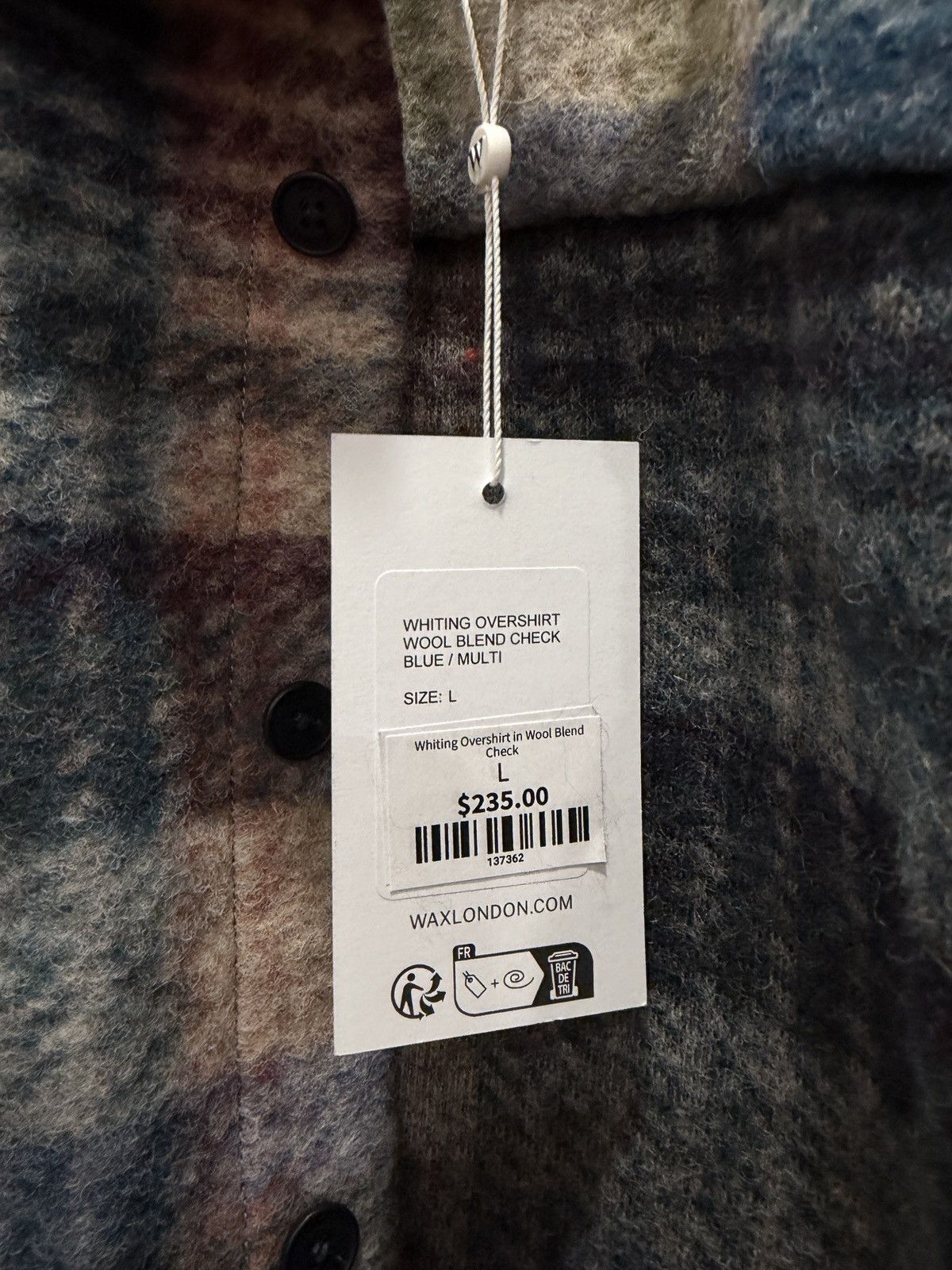 Wax London Wax London Whiting Wool Overshirt Size US L / EU 52-54 / 3 - 4 Thumbnail