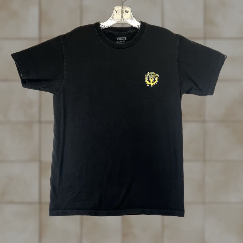 Vans VANS Mens T Shirt Short Sleeve Crew Neck Classic Fit Black Cotton Graphic Print 90s Retro Misfits Style Letters Logo Size US S / EU 44-46 / 1 - 1 Thumbnail