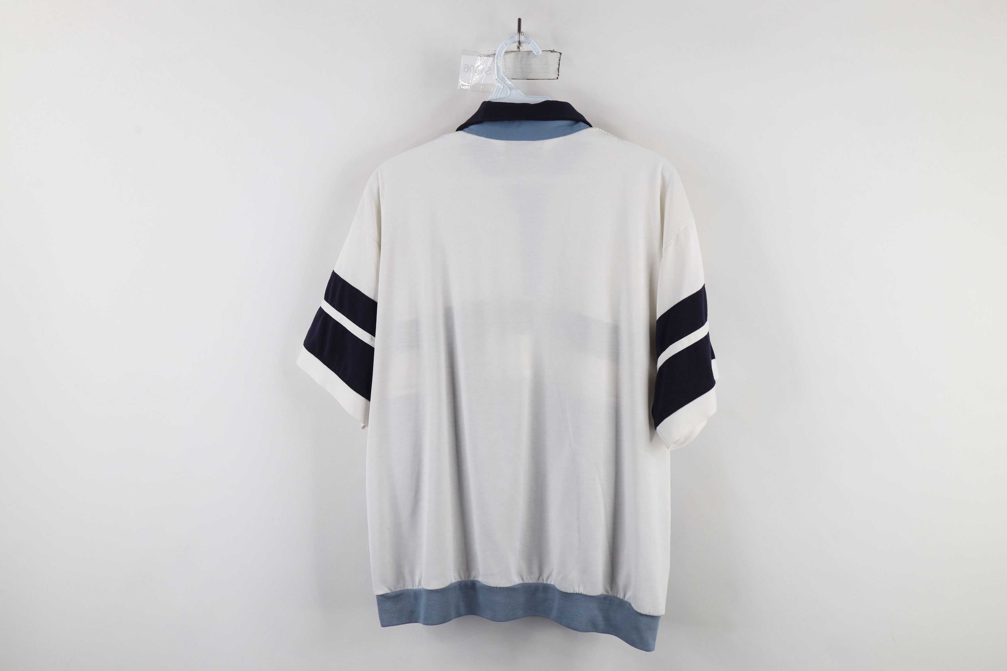 Vintage Vintage 90s Streetwear Block Ribbed Knit Pullover Polo Shirt Size US L / EU 52-54 / 3 - 11 Thumbnail