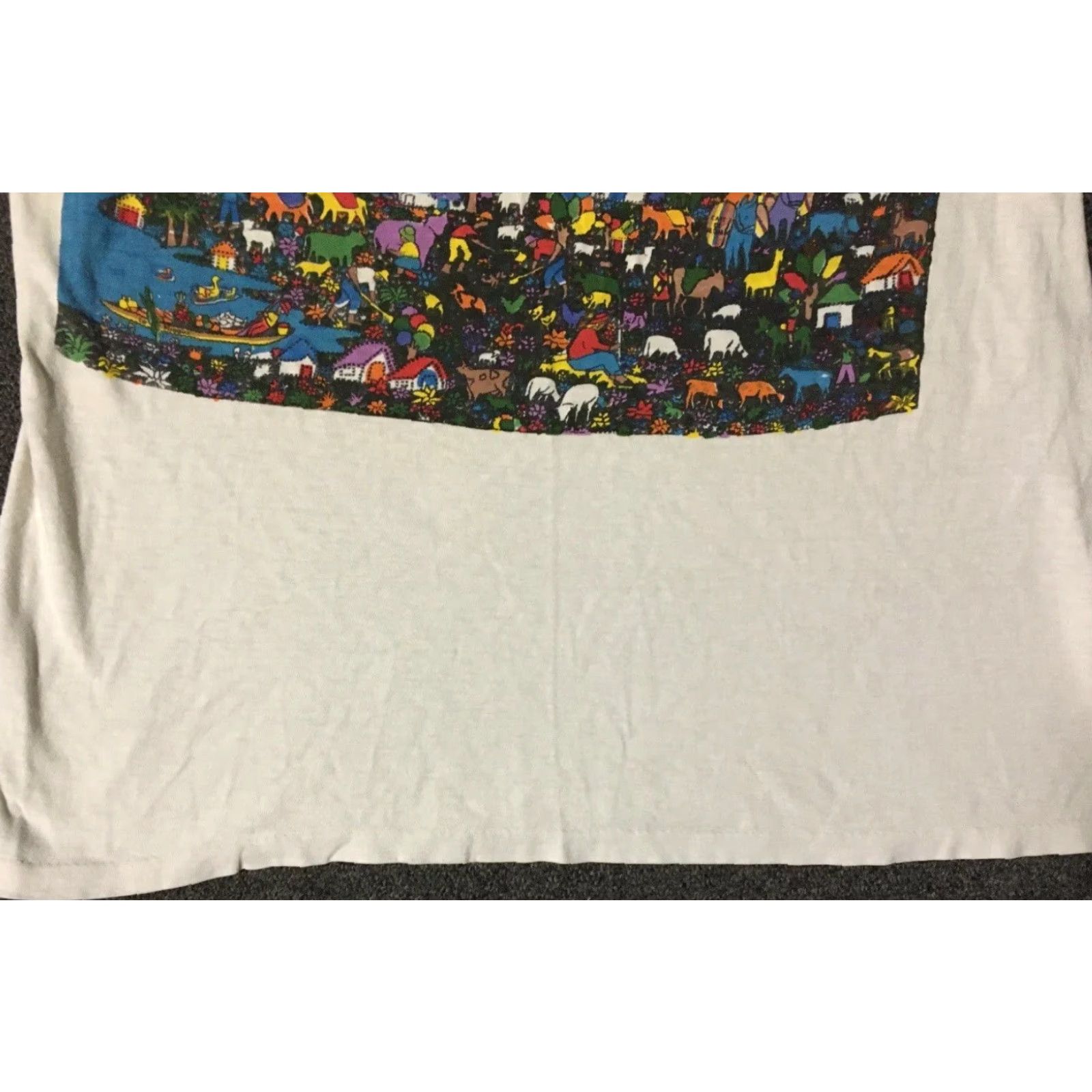Vintage Vtg 80s Colombia Faded Art Shirt S Abstract Animal Beach Surf Skate Grunge 90s Size US S / EU 44-46 / 1 - 4 Thumbnail