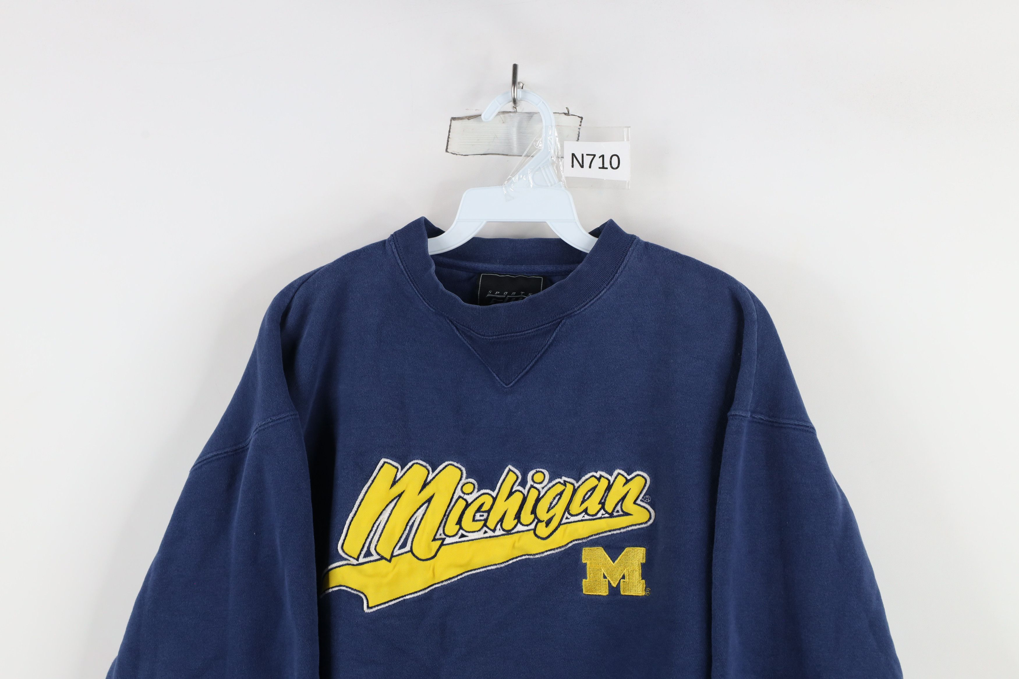 Vintage Vintage 90s Spell Script University of Michigan Sweatshirt Size M / US 6-8 / IT 42-44 - 2 Thumbnail