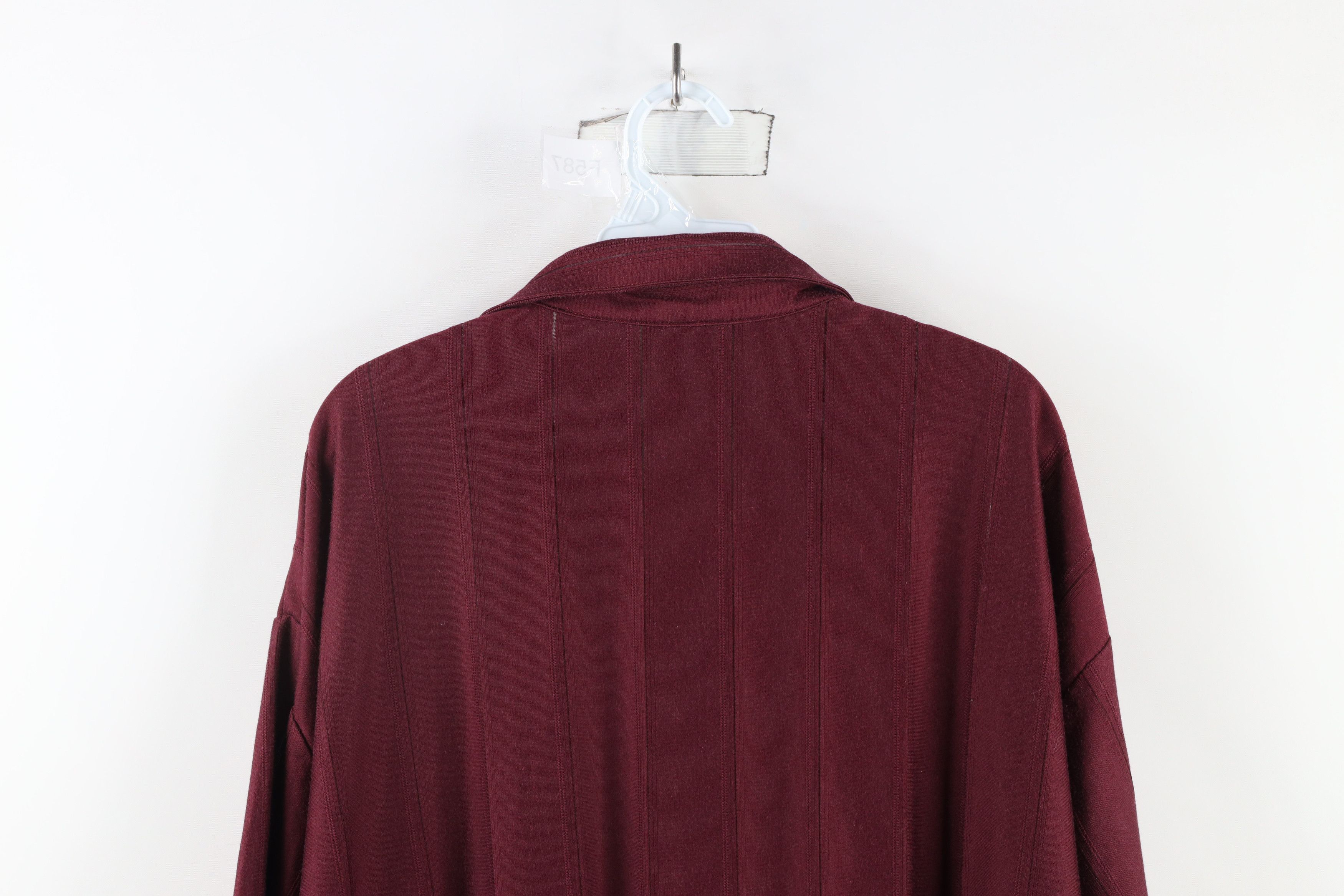 Vintage Vintage 90s Streetwear Collared Pullover Polo Shirt Maroon Size US XXL / EU 58 / 5 - 7 Thumbnail