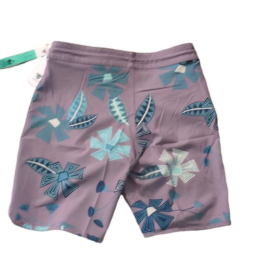 Vissla Purple Tribal Tropics Cargo Board Shorts Size 30