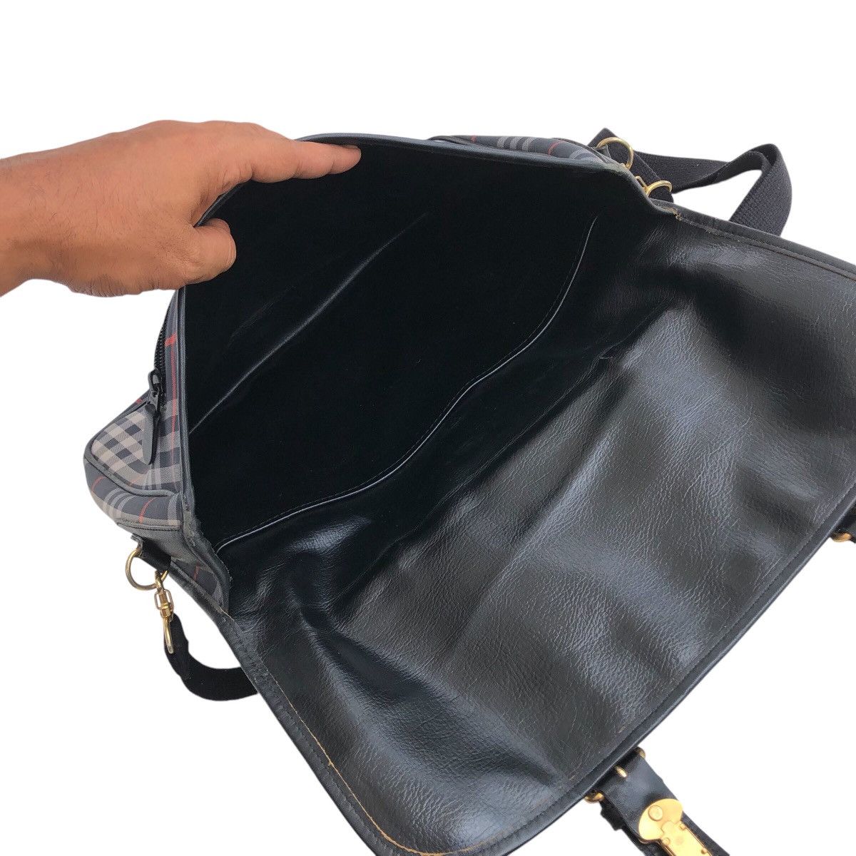 Burberry Burberrys Checked Novacheck Documents Bag Size ONE SIZE - 11 Thumbnail