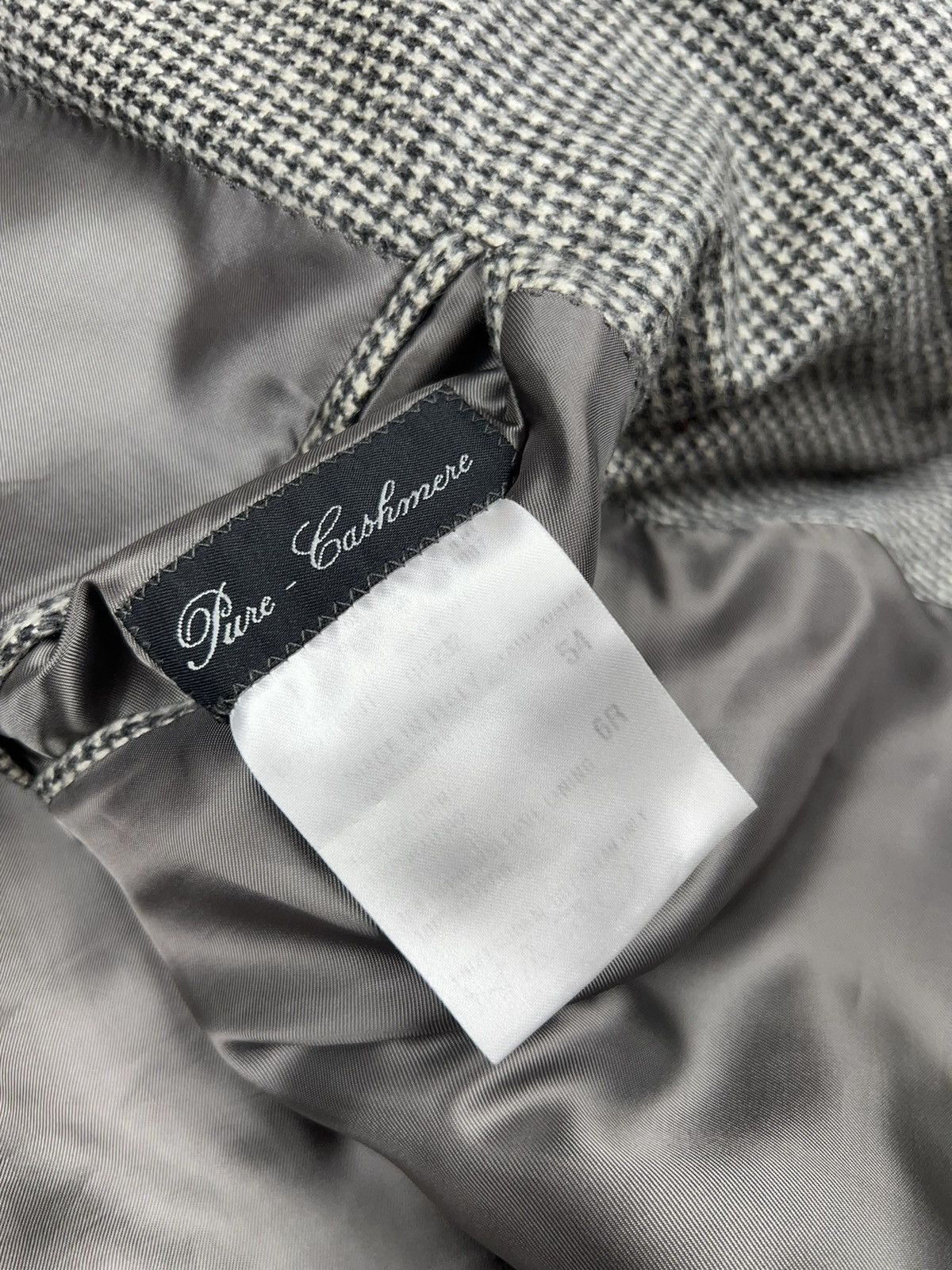 Caruso Raffaele Caruso Cashmere Blazer Jacket houndstooth Gray Size 44R - 14 Thumbnail