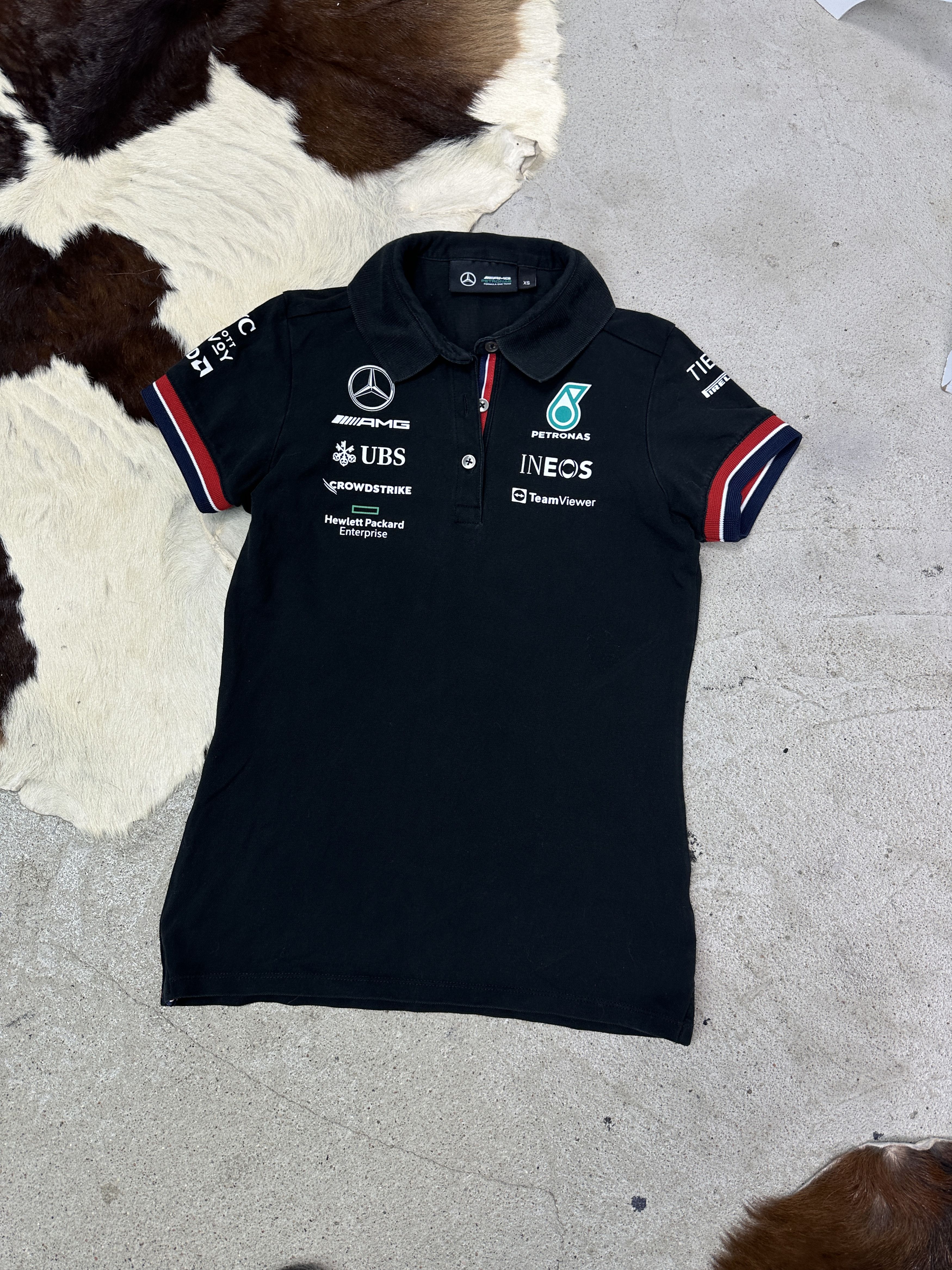 Mercedes-Benz Vintage Moto Streetwear Petronas Mercedes F1 Polo T-shirt Size XS / US 0-2 / IT 36-38 - 2 Thumbnail