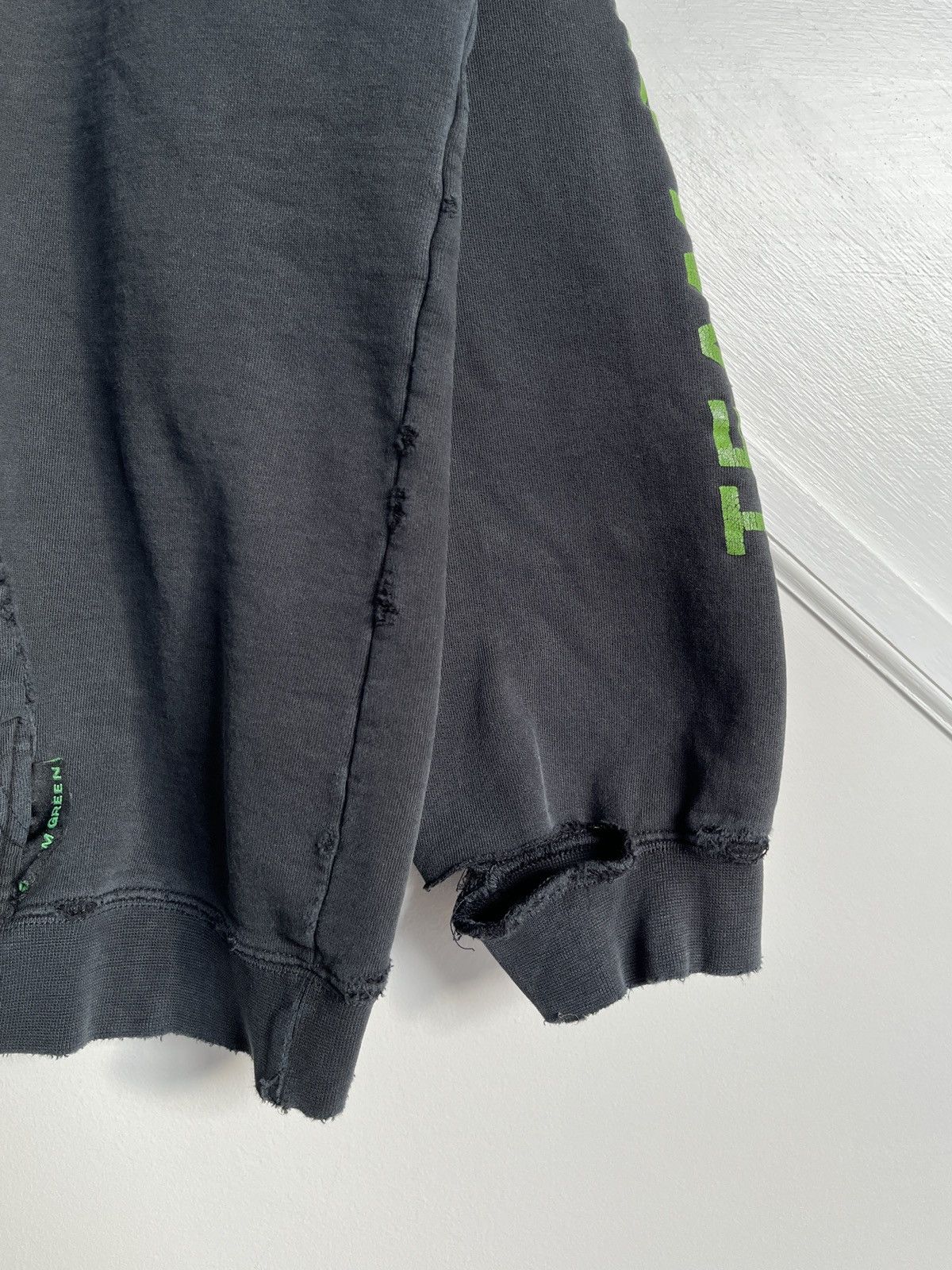 Unsound Rags × Vintage Crazy Vintage Kawasaki Hoodie Thrashed Size US L / EU 52-54 / 3 - 6 Thumbnail