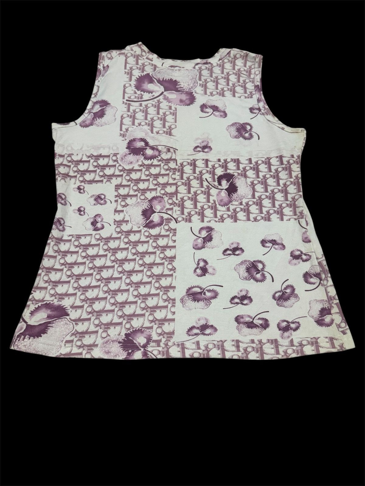 Dior SS05 Dior Cherry Blossom Diorrisimo Logo Tank Top Galliano Size US L / EU 52-54 / 3 - 3 Thumbnail