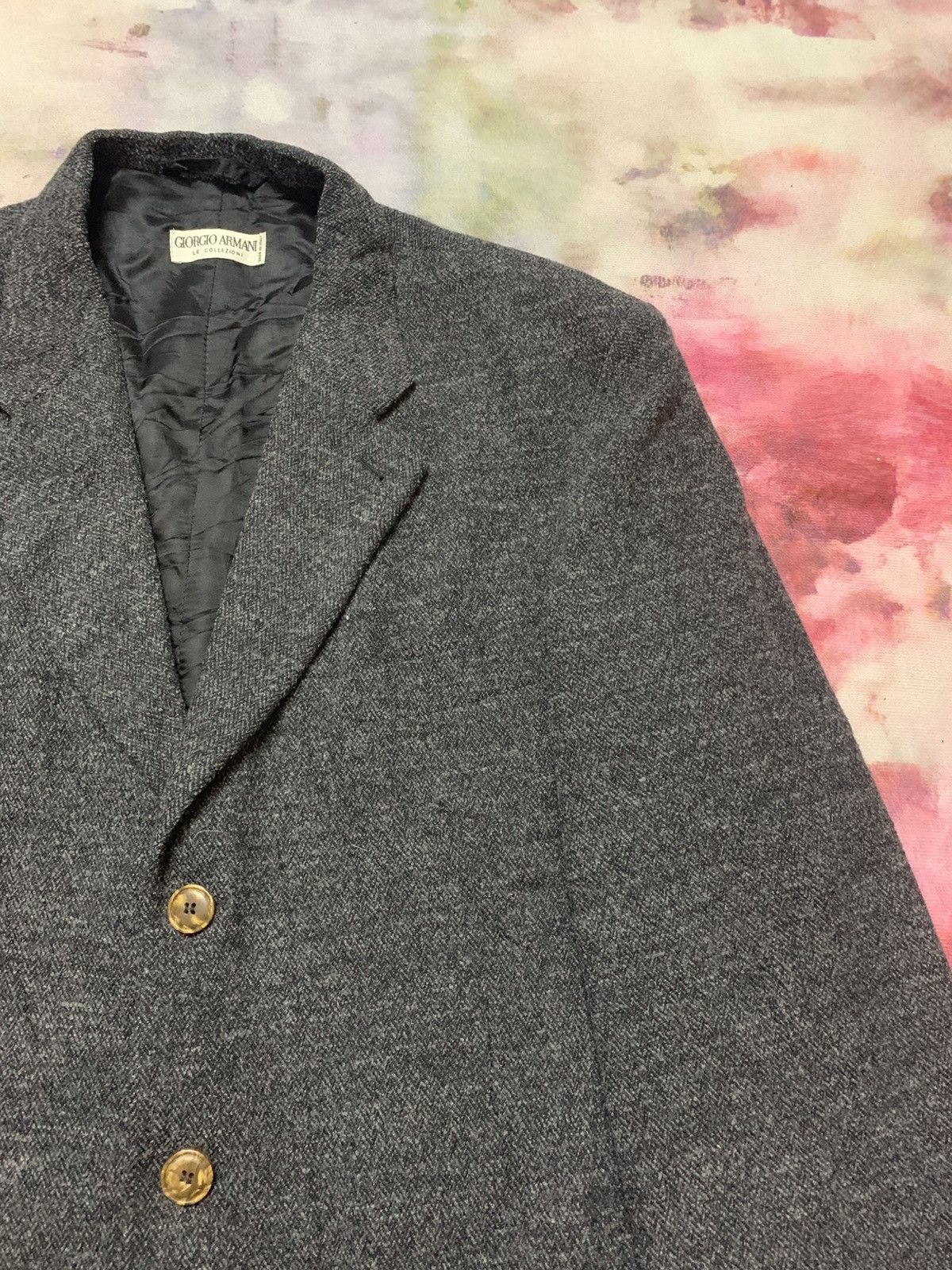 Armani × Giorgio Armani Vintage GIORGIO ARMANI Tweed Wool Coat 23 x 32 Size US L / EU 52-54 / 3 - 5 Thumbnail