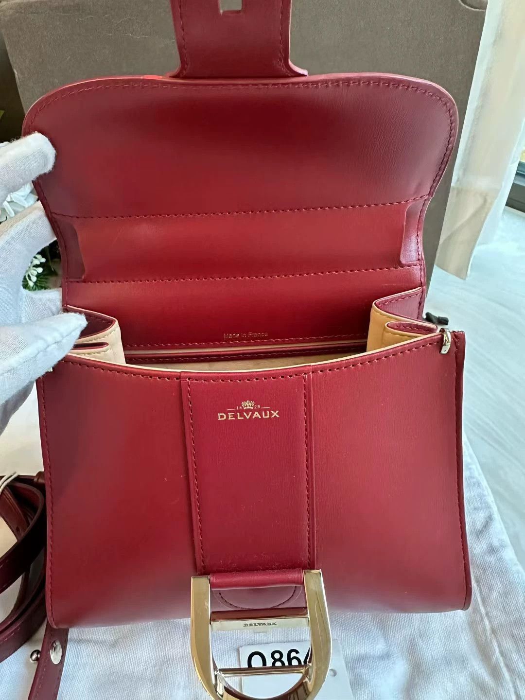 Delvaux delvaux brillant mini colorblock wine red box 20x11x16 Size ONE SIZE - 7 Thumbnail