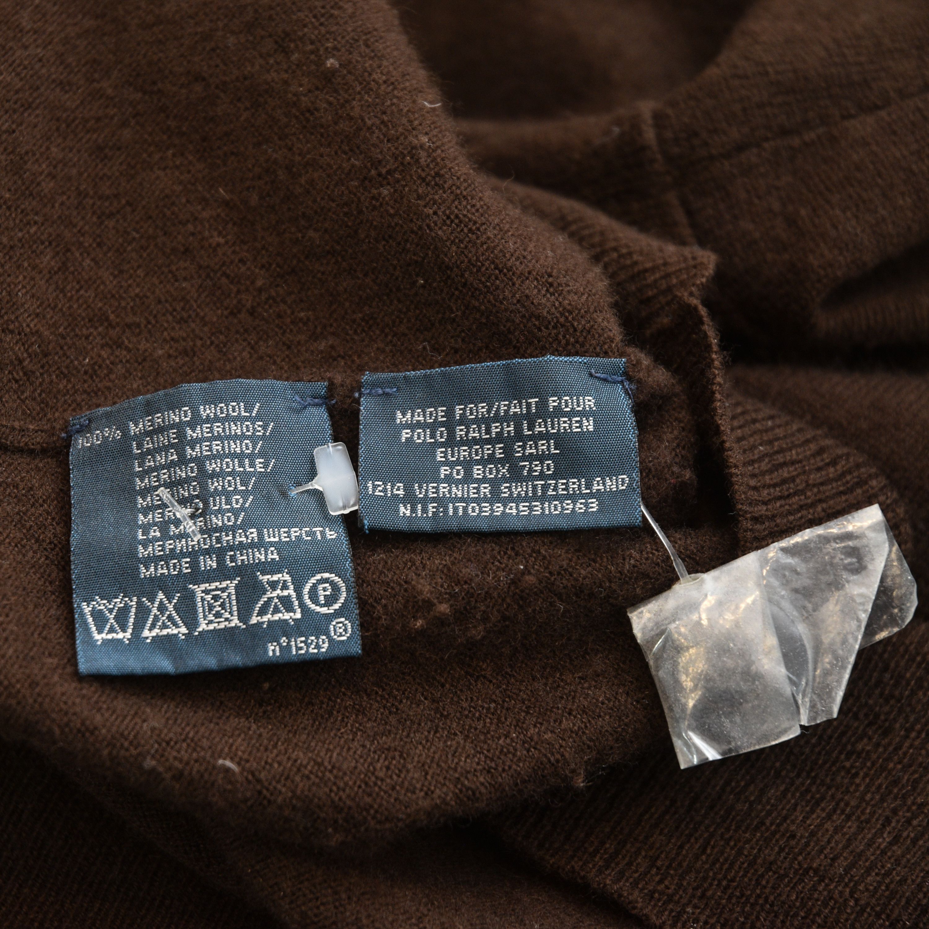Polo Ralph Lauren Vintage POLO Ralph Lauren Merino Wool Brown Cardigan Old Size US L / EU 52-54 / 3 - 16 Thumbnail
