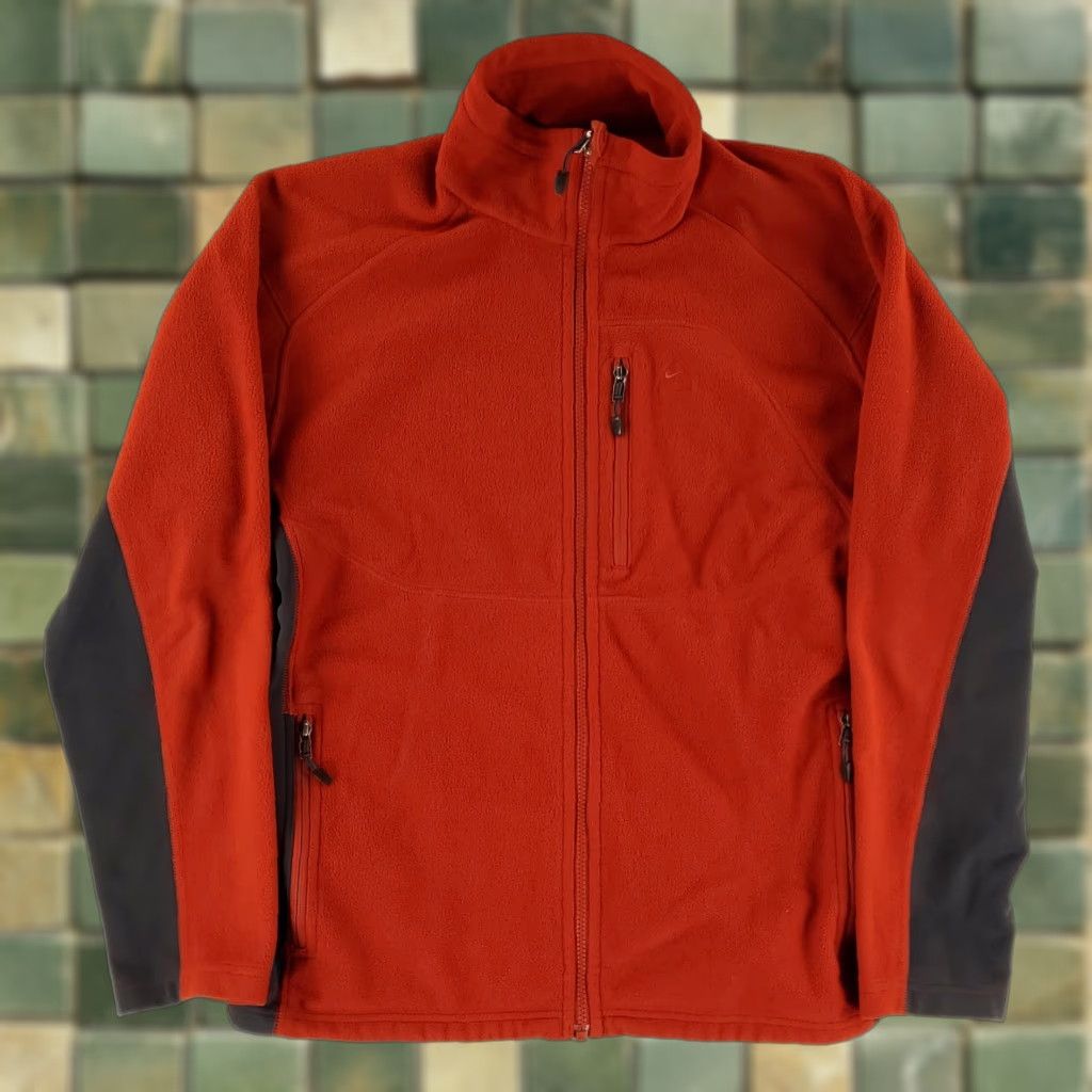 Nike Nike ACG Jacket Full Zip Fleece Red Mens M Long Sleeve Windbreaker Polyester Size US M / EU 48-50 / 2 - 1 Thumbnail