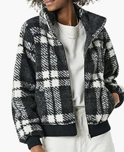 Other Women's Teddy Faux Shearling Funnel Collar Jacket Size XL / US 12-14 / IT 48-50 - 3 Thumbnail