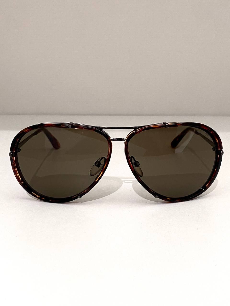 Tom Ford Tom Ford Cyrille Havana Aviator Pilot Vintage TF Sunglasses Size ONE SIZE - 4 Thumbnail