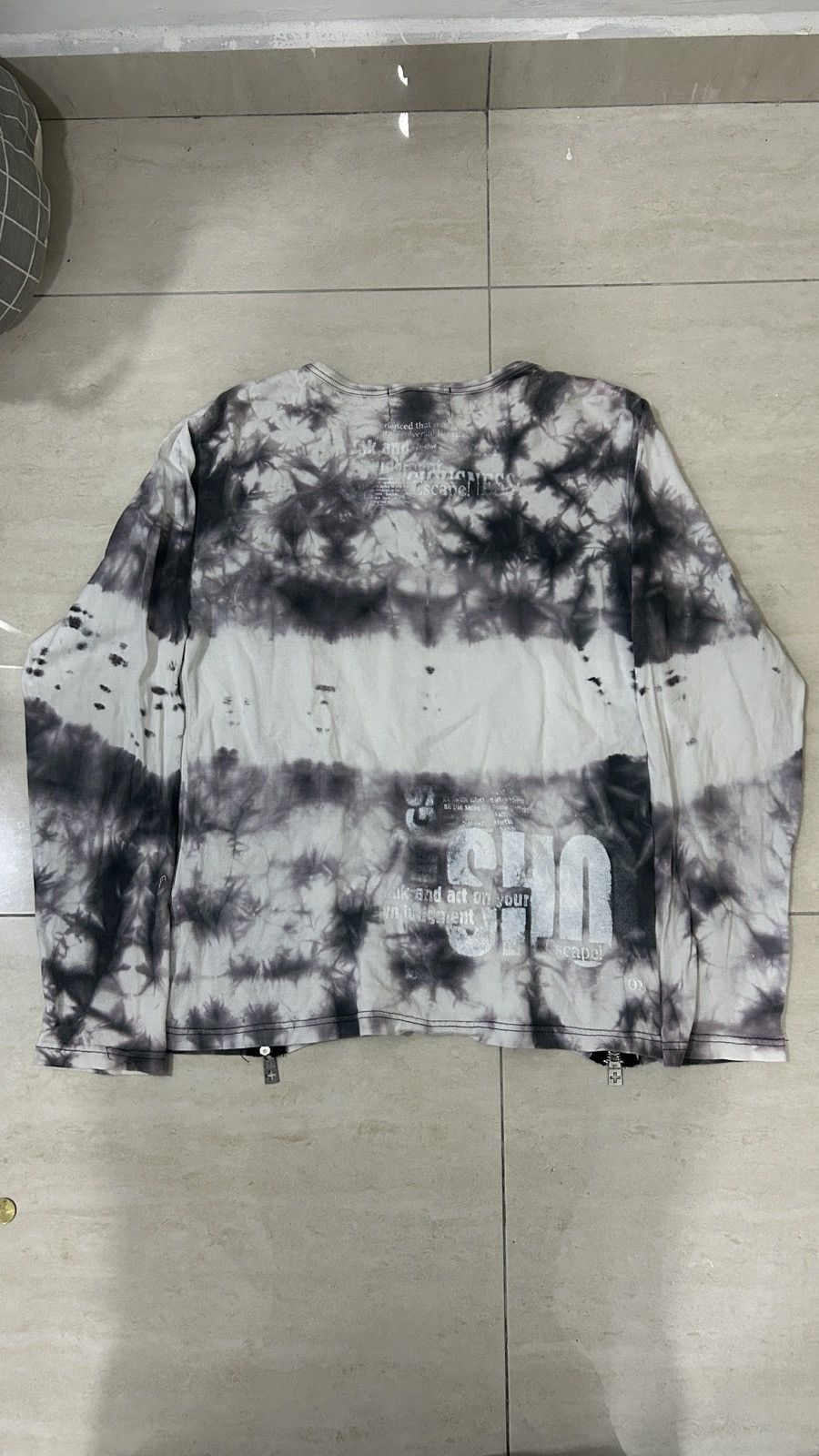BERNINGS SHO Bernings Sho Acid wash Poem with Zipper Longsleeve Size US M / EU 48-50 / 2 - 9 Thumbnail