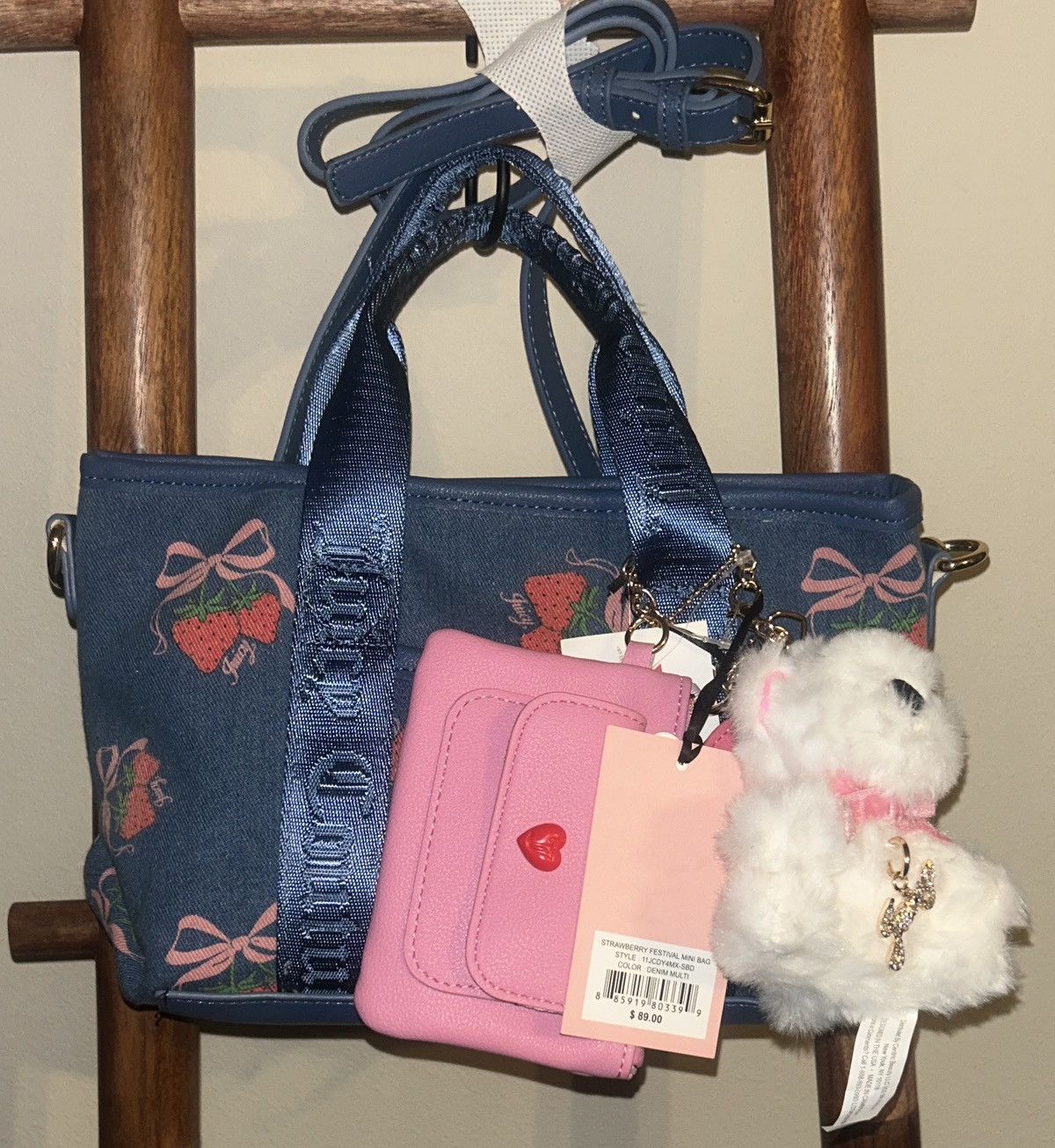Juicy Couture Juicy Couture Strawberry Festival Mini Bag Denim Multi Size ONE SIZE - 1 Thumbnail