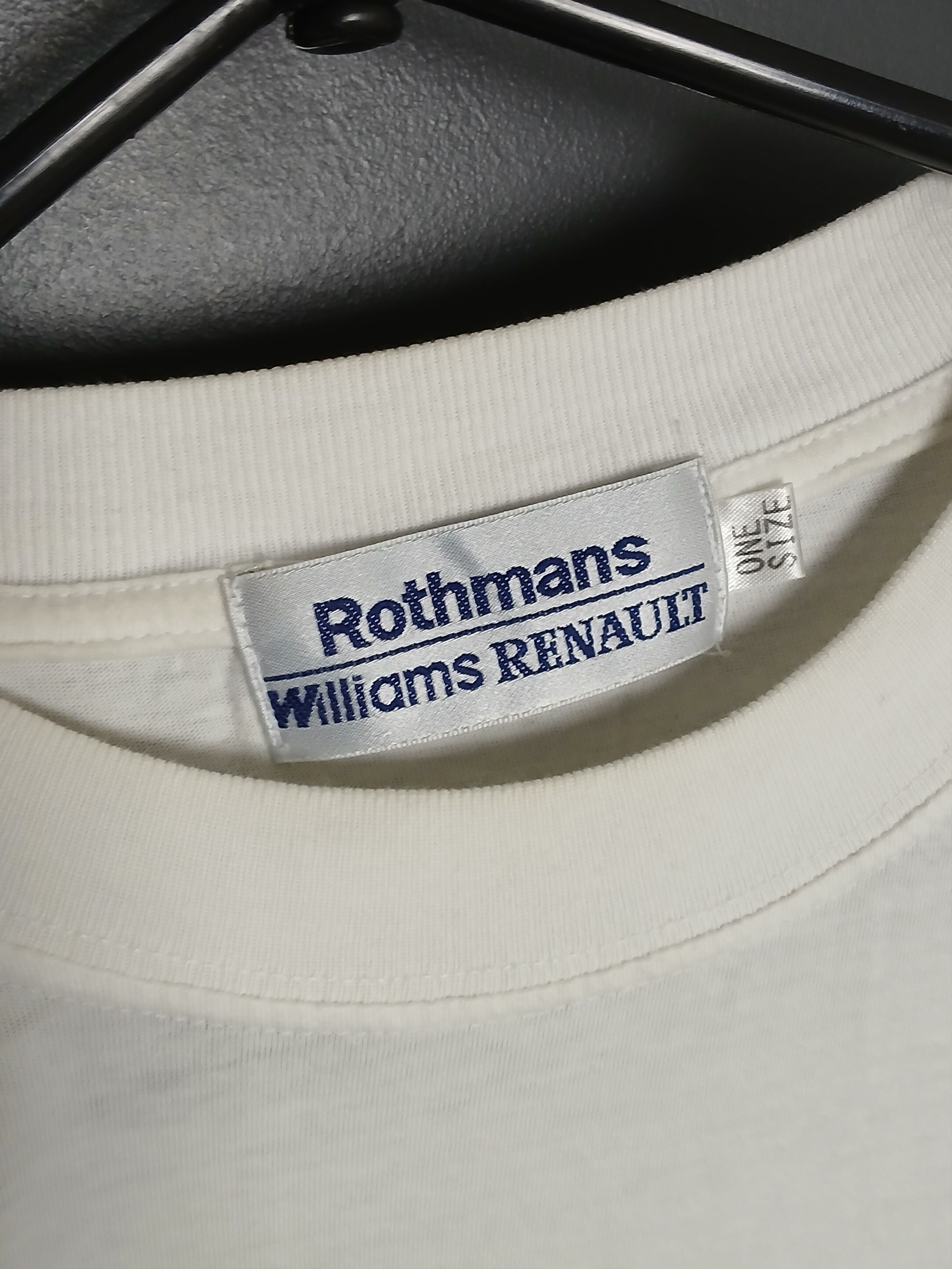 Formula 1 × Vintage Vintage Rothmans Williams Renault F1 Racing T-Shirt Size US L / EU 52-54 / 3 - 7 Thumbnail
