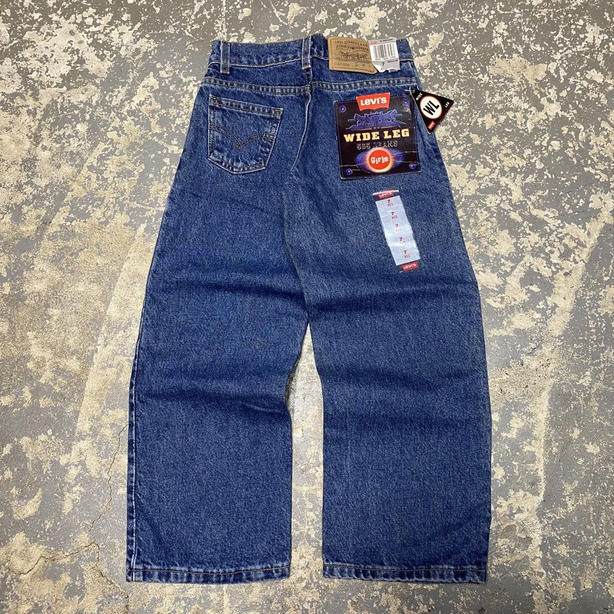 Levi's × Vintage Vintage Girls Levi’s 565 Wide Leg Blue Denim Jeans USA NWT Size US 26 / EU 42 - 1 Thumbnail