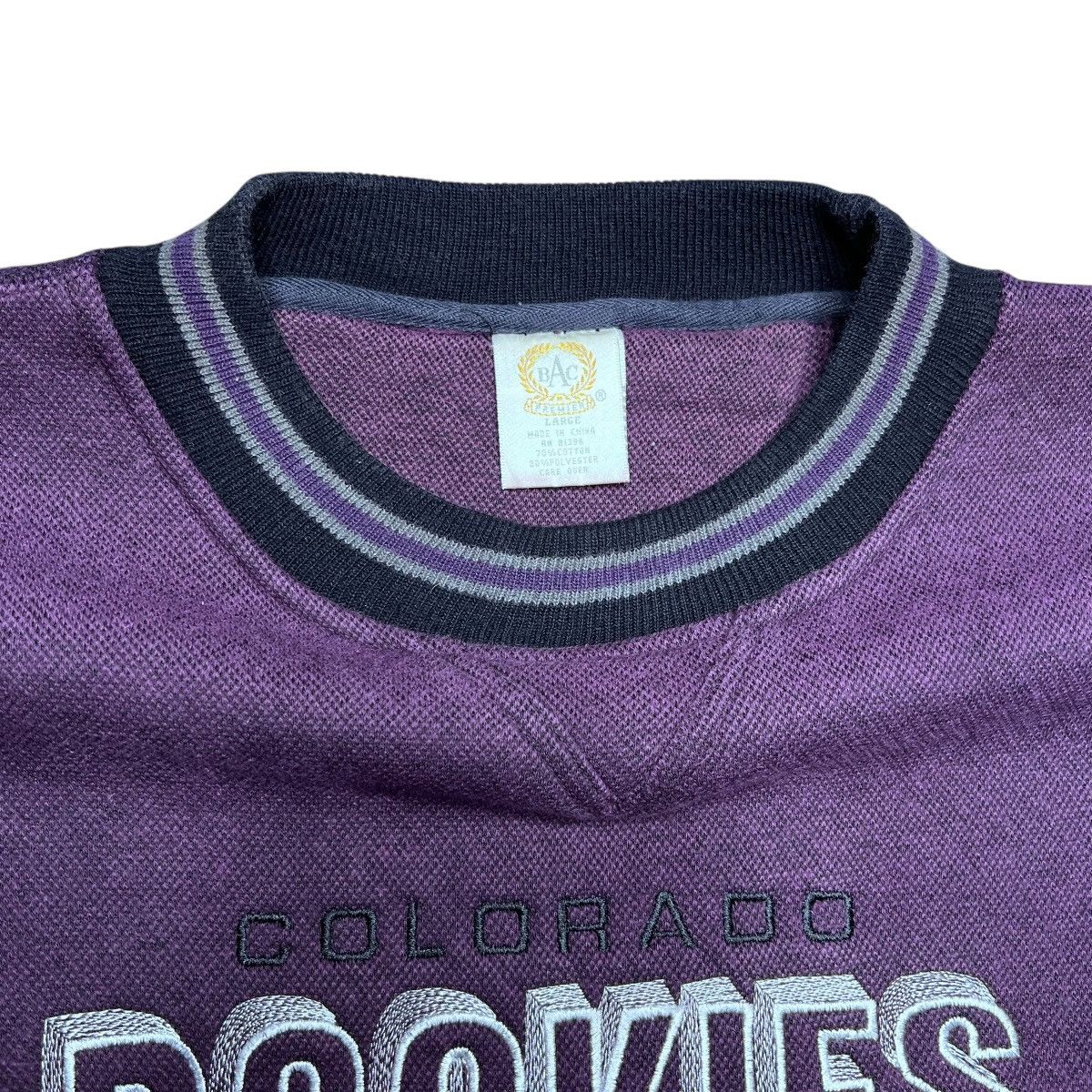 MLB 90s MLB Colorado Rockies BAC Premier Embroidered Sweatshirt Size US L / EU 52-54 / 3 - 2 Thumbnail