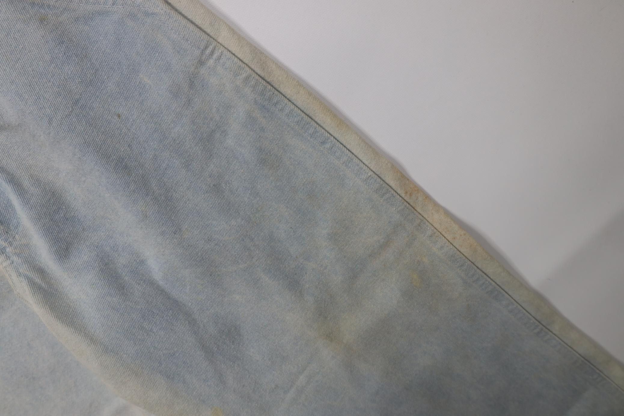Vintage Vintage 70s Streetwear Pleated Straight Leg Denim Jeans USA Size 29" - 7 Thumbnail