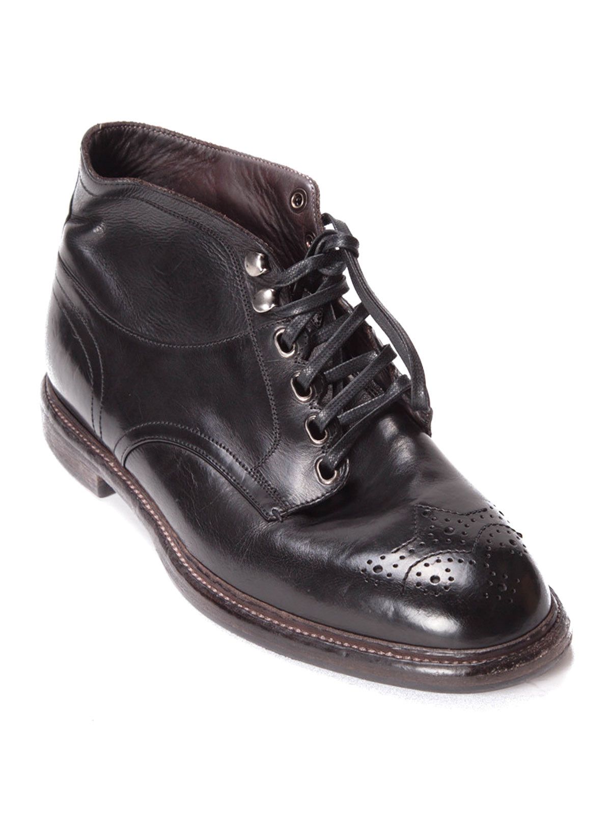 Dolce & Gabbana o1y0125 Leather Ankle Boots in Black Size US 6 / EU 39 - 2 Thumbnail
