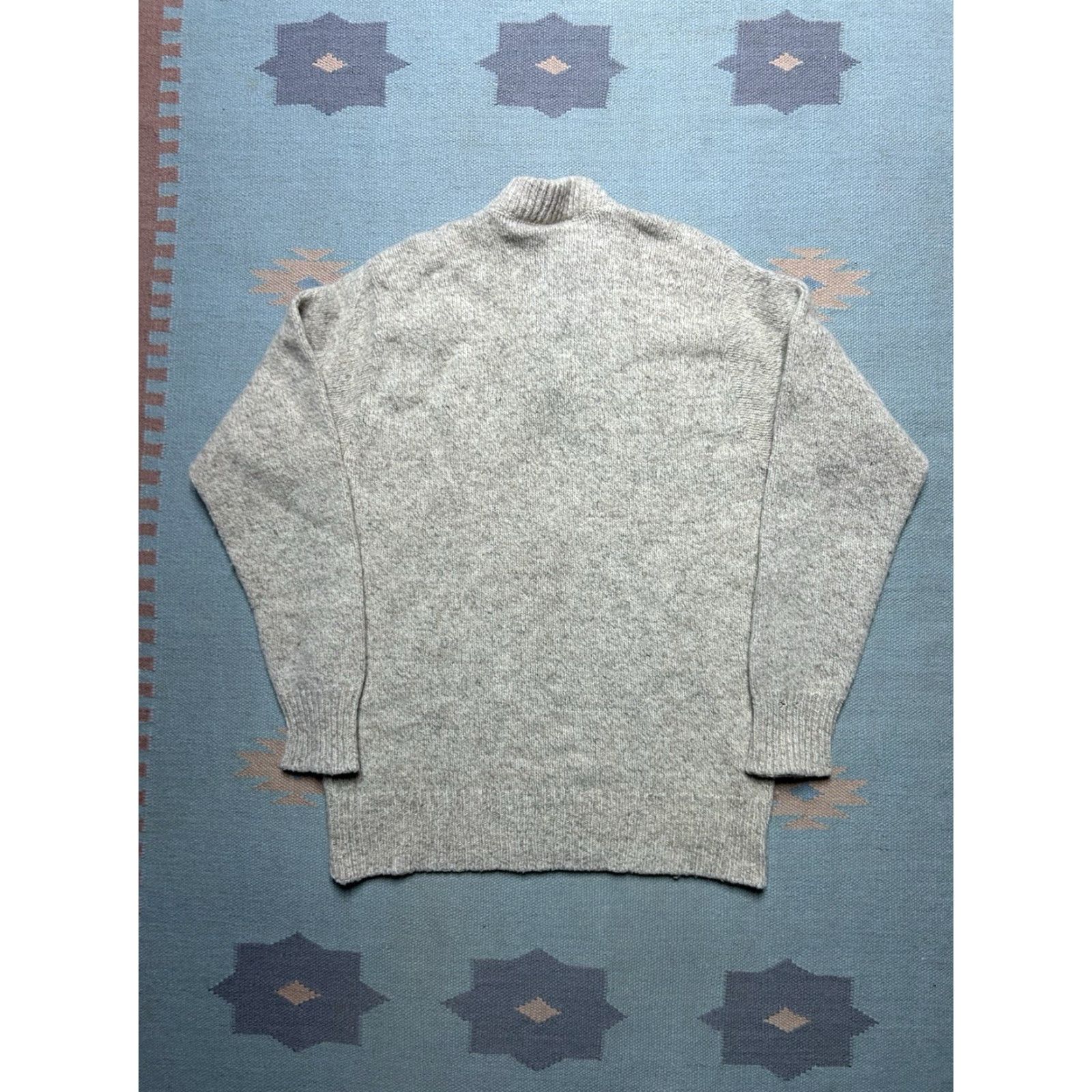 Vintage VINTAGE pullover sweater wool knit Henley 1/4 button cream white M/L Mens Size US L / EU 52-54 / 3 - 6 Thumbnail