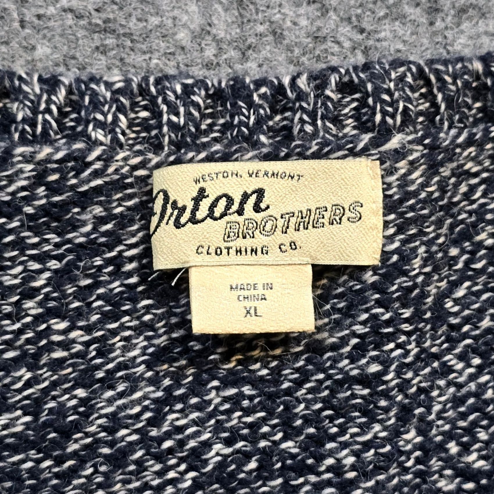 Vintage Orton Brothers Sweater Mens XL Black Wool Blend Crew Neck Vermont Casual Size US XL / EU 56 / 4 - 3 Thumbnail